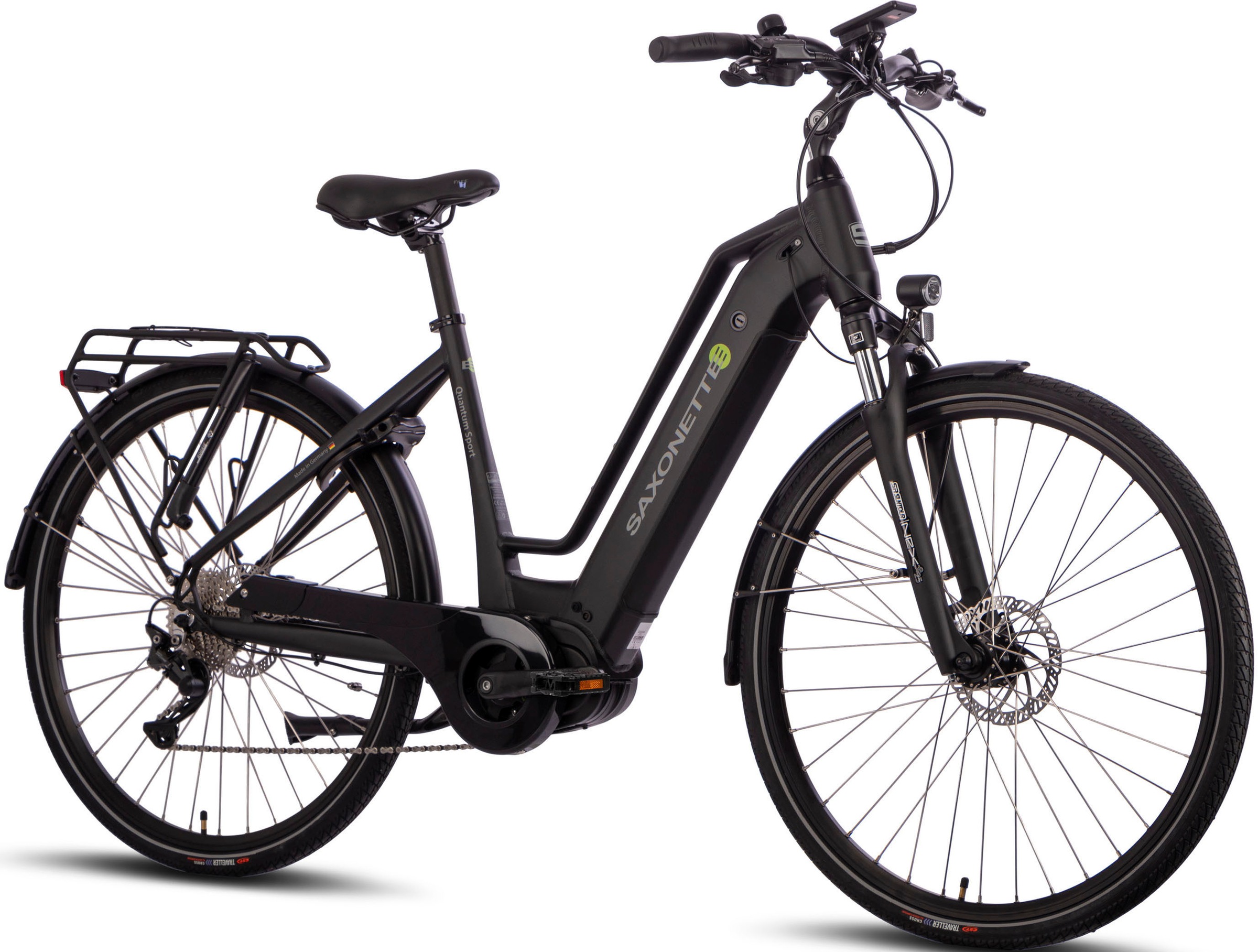 SAXONETTE E-Bike »Quantum Sport«, 10 Gang, Shimano, Mittelmotor 250 W, Pedelec, Elektrofahrrad für Damen u. Herren