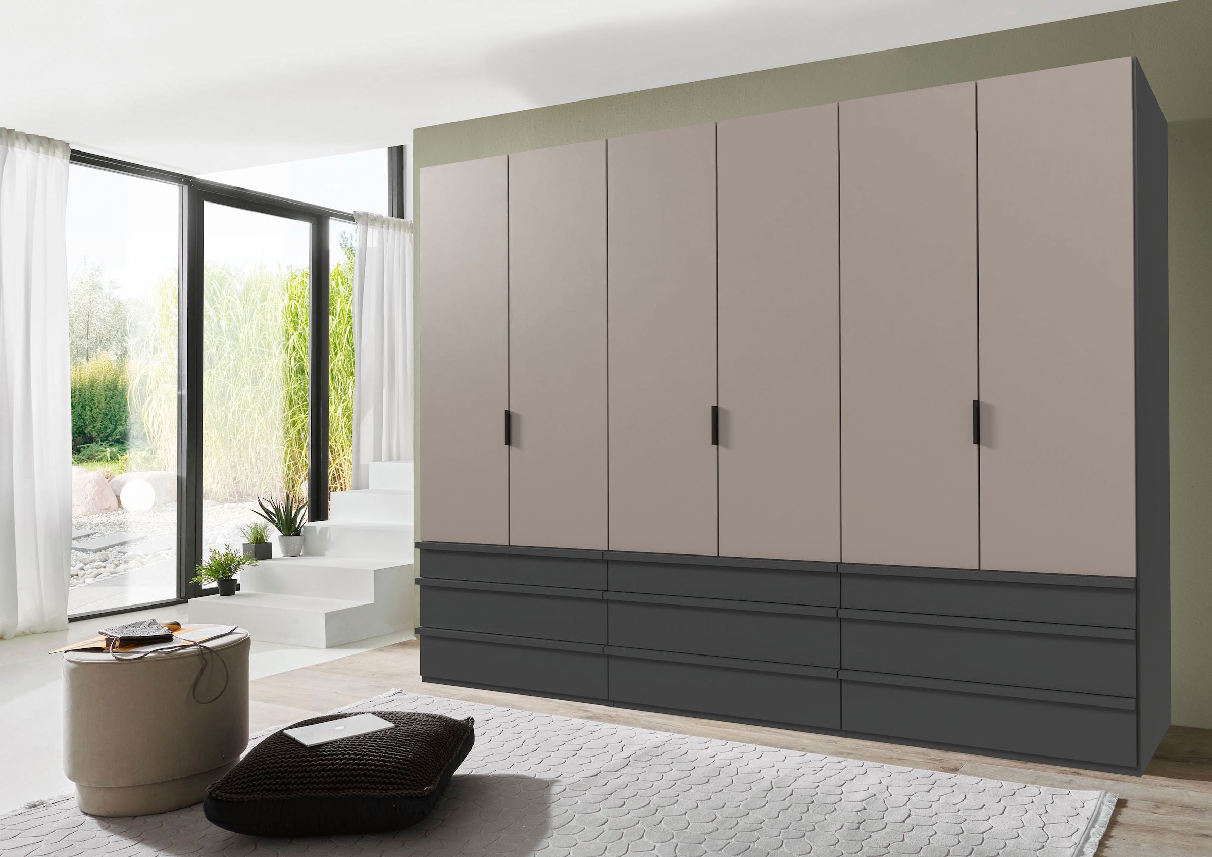 Wimex Falttürenschrank »Oxford by fresh to go, in 3 Breiten und 2 Höhen, Made in Germany«, (mit Schubladen, wahlweise mit oder ohne Spiegel), mit hochwertigen Falttüren für den perfekten Überblick