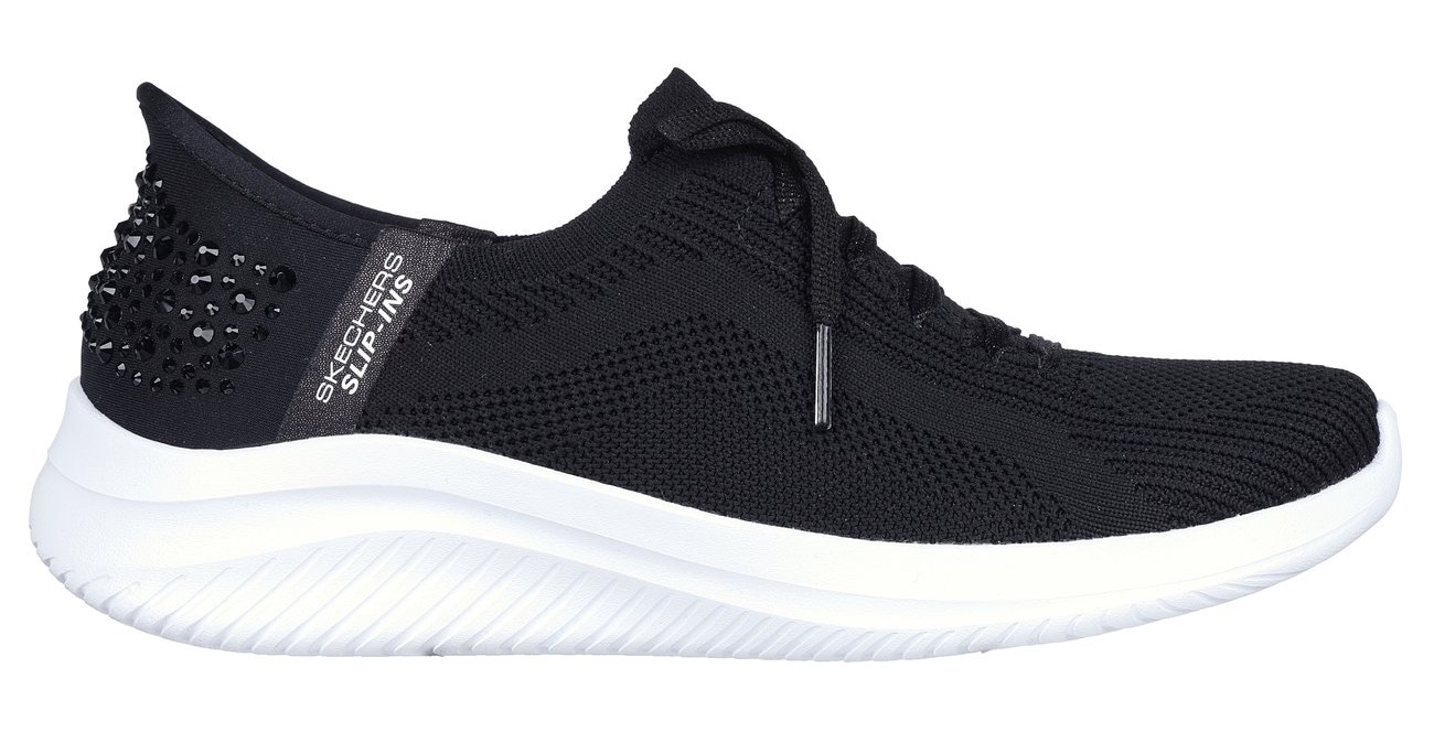 Skechers Slip-On Sneaker »ULTRA FLEX 3.0-SHINING GLITZ«, Komfortschuh, Slipper, Sneaker mit coolen Glitzer-Nieten