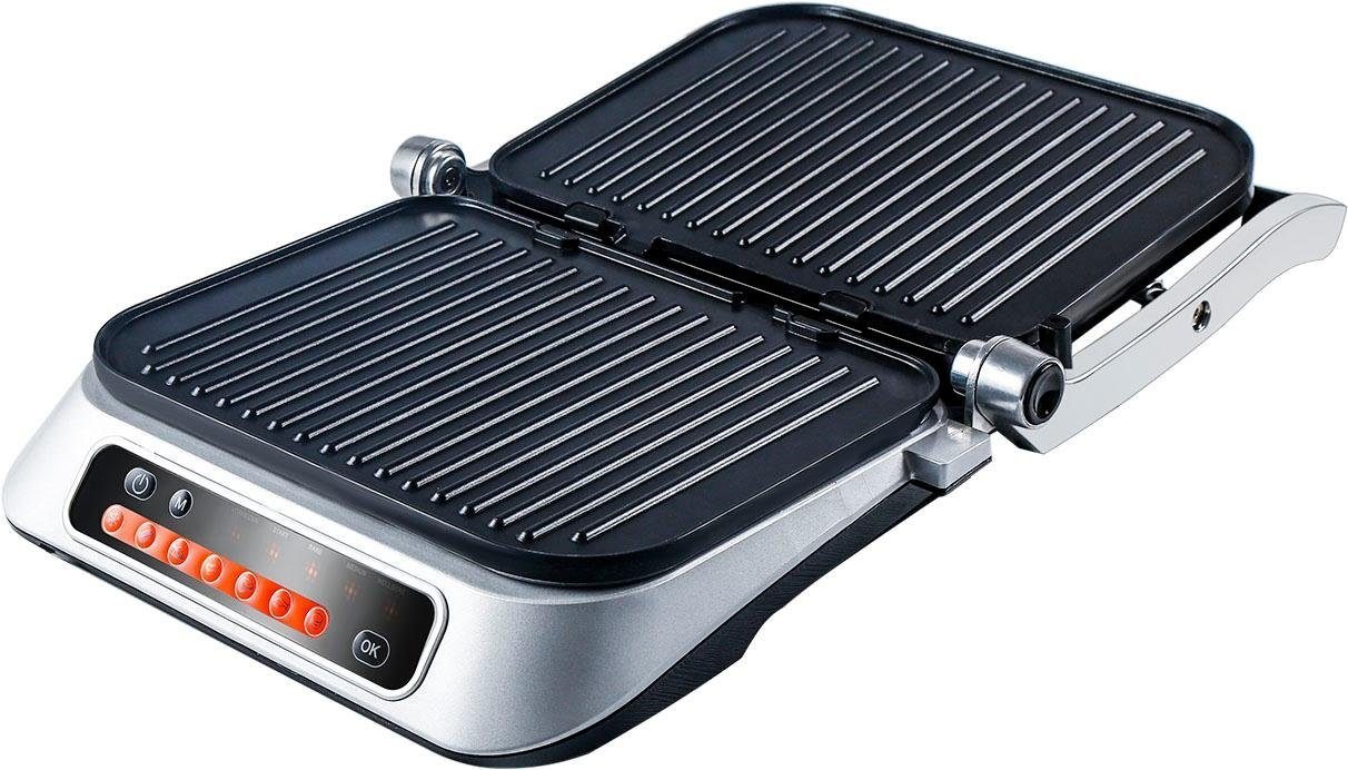 Hanseatic Kontaktgrill »83347967«, 2100 W, 7 Grillprogramme, Lichtindikator, autom. Anpassung der Grilltemperatur