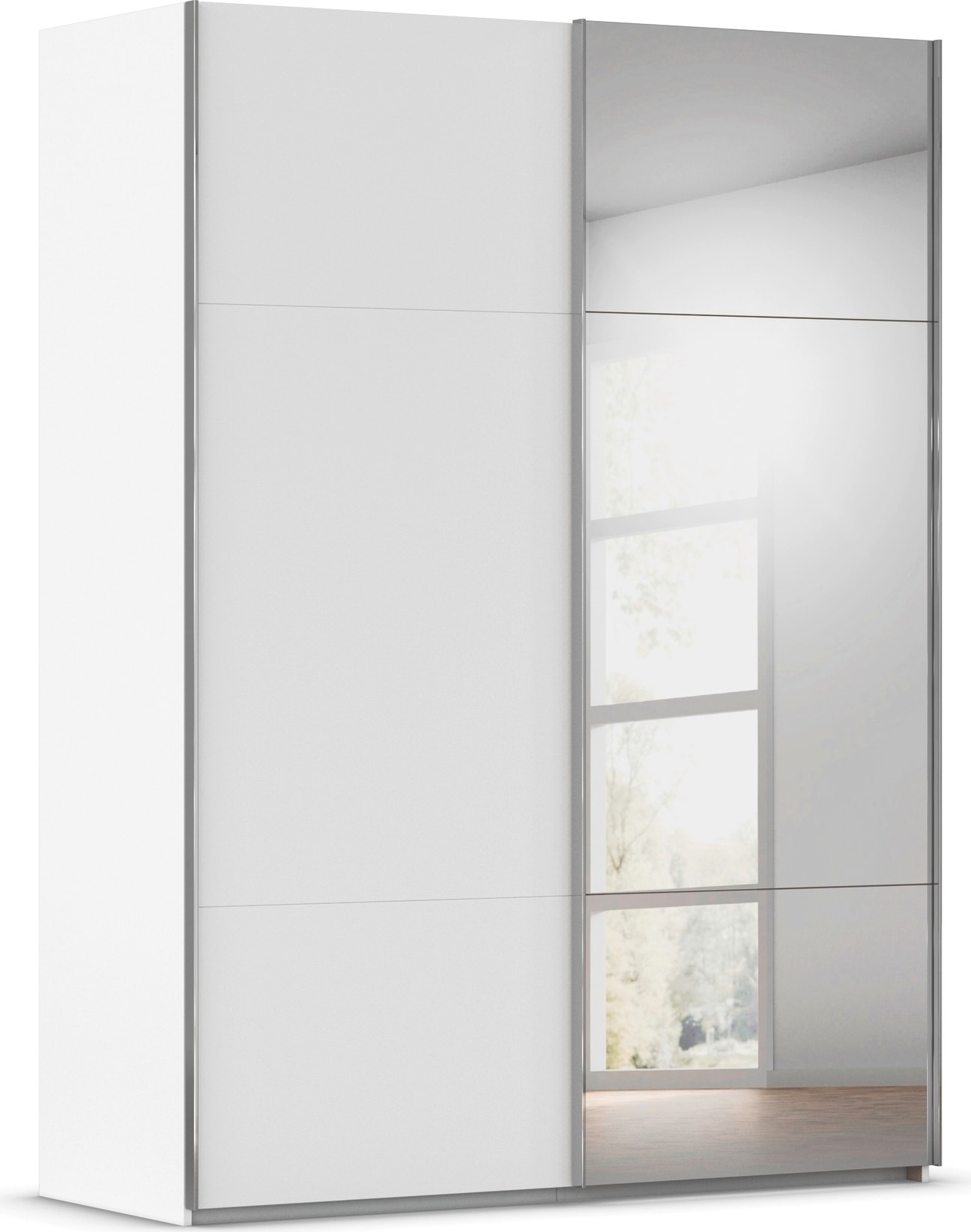 rauch Schwebetürenschrank »Kleiderschrank Schrank Garderobe Schlafzimmerschrank CONTIDO« 3 verschiedene Ausstattungen BASIC/CLASSIC/PREMIUM (inkl. SOFT-CLOSE),  aus hochwertigem Material in 6 Breiten 2 Griff-Farben MADE IN GERMANY