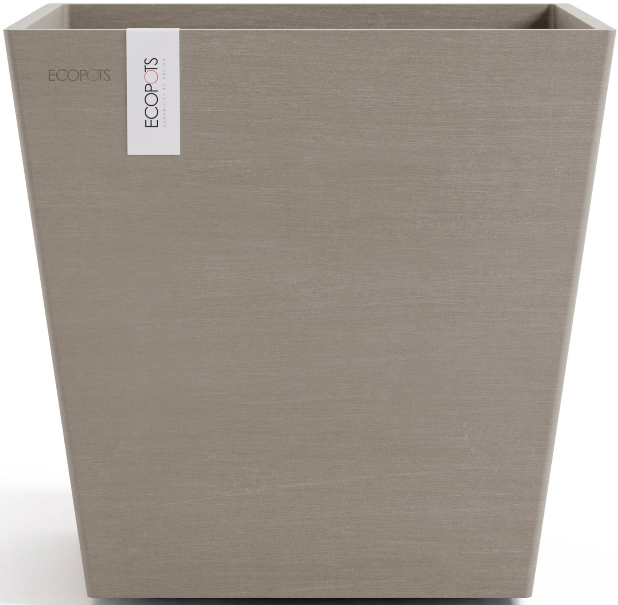 ECOPOTS Blumentopf »Rotterdam 35 + Wassersystem Taupe« für innen und außen: frostsicher, bruchsicher und lichtbeständig