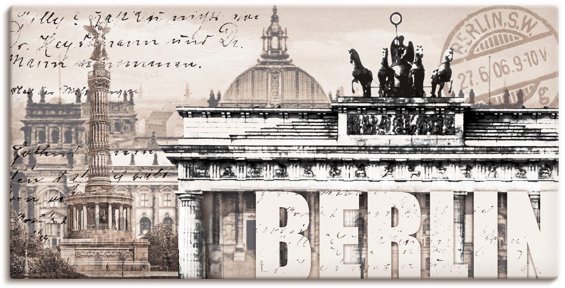 Artland Wandbild »Berlin II«, Deutschland, (1 St.), als Leinwandbild, Poste günstig online kaufen