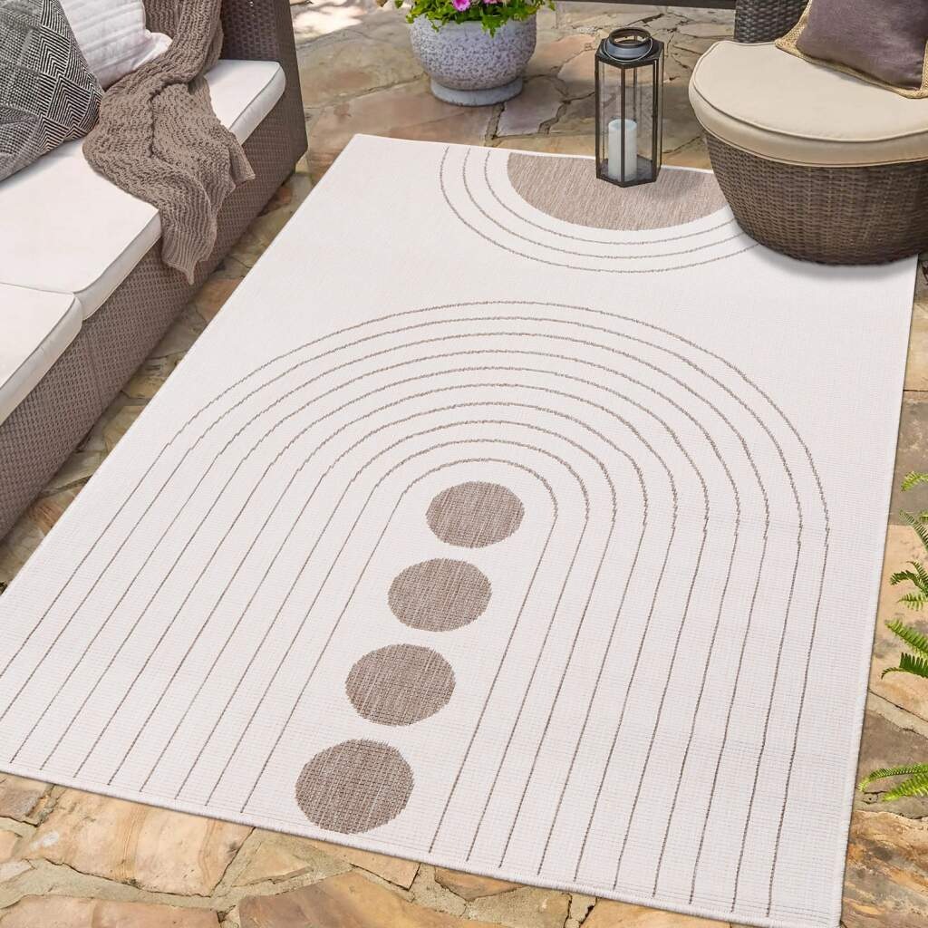 Carpet City Outdoorteppich "DUO RUG 5739" rechteckig 5 mm Höhe Wendeteppich günstig online kaufen