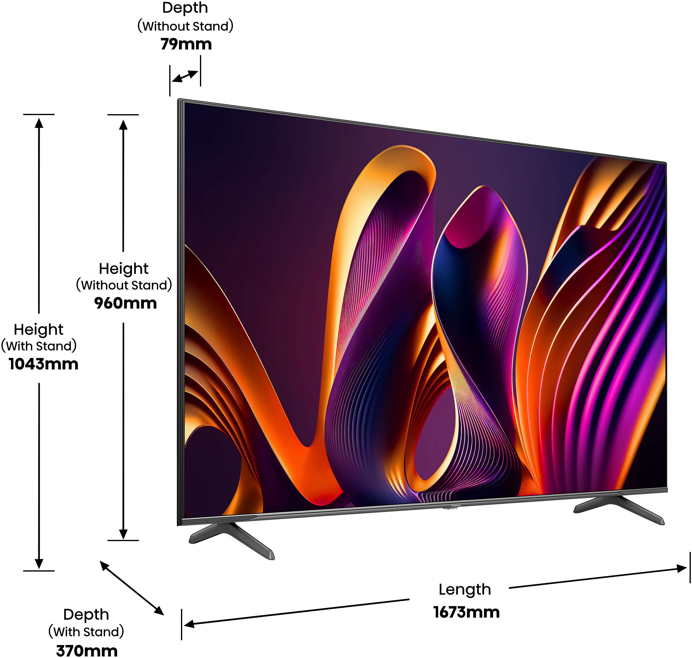 Hisense QLED-Fernseher, 189 cm/75 Zoll, 4K Ultra HD, Smart-TV