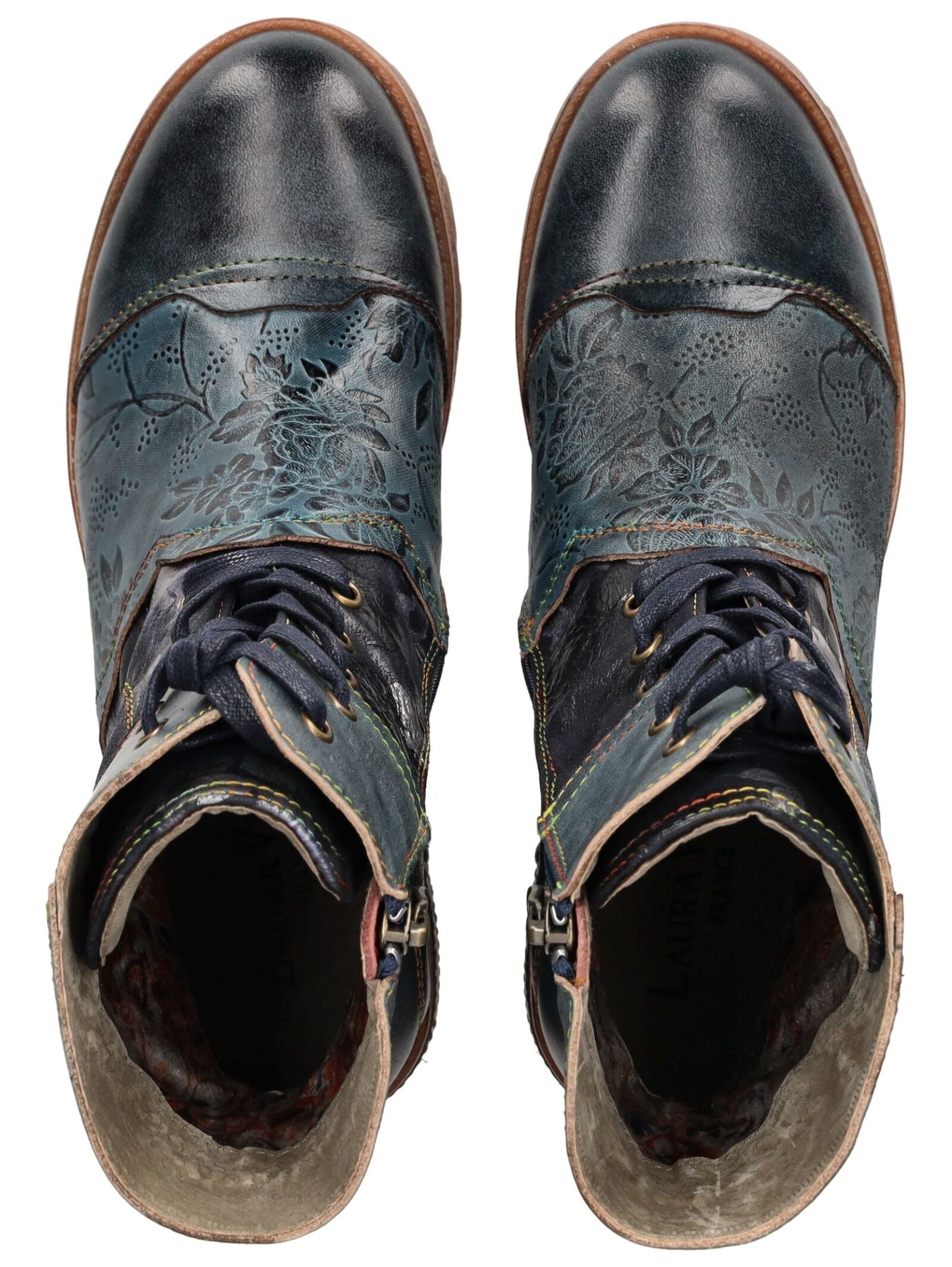 LAURA VITA Schnürstiefelette »LAURA VITA Stiefelette Leder/Textil«