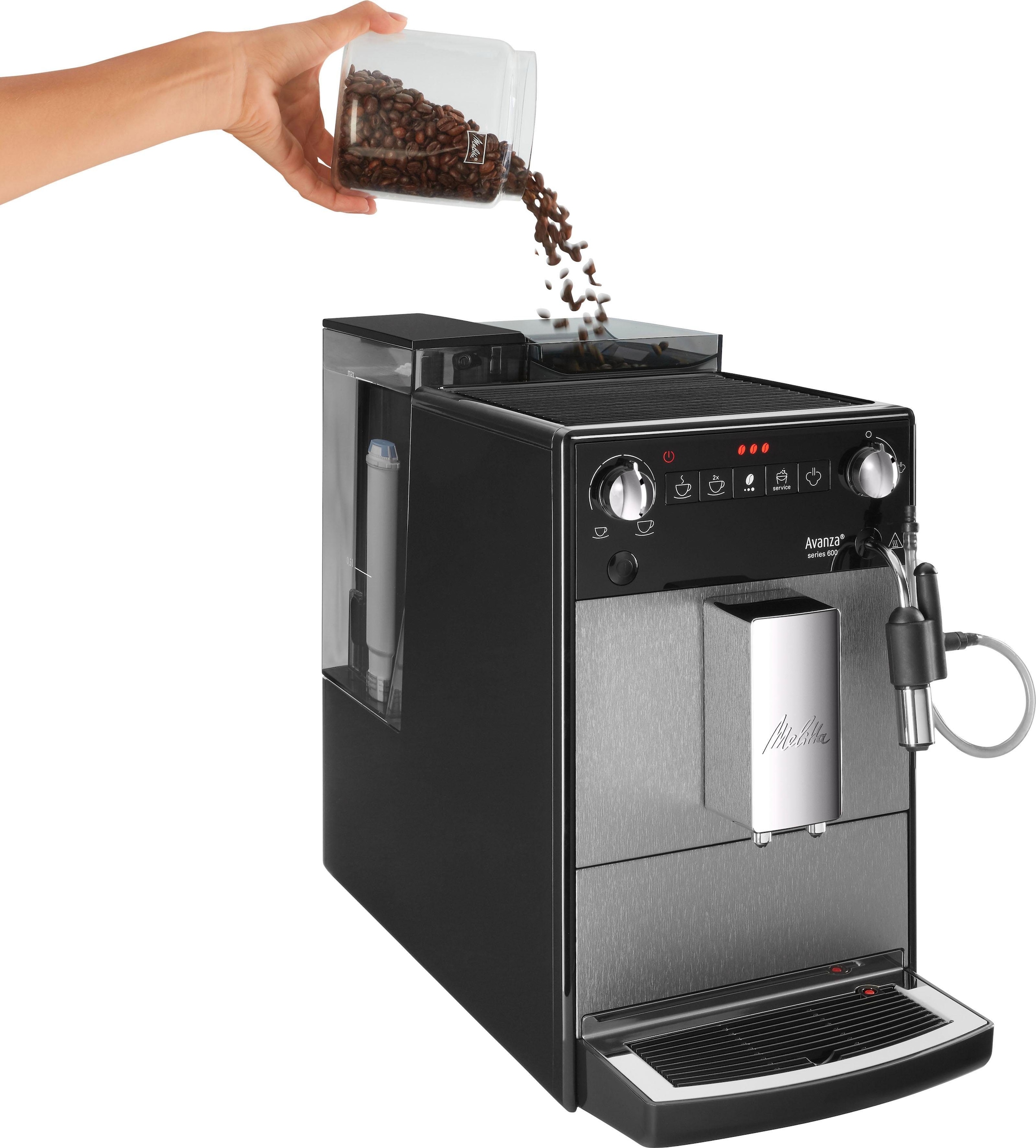 11. Bild von Melitta Kaffeevollautomat »Avanza® F270-100 Mystic Titan«, Kompakt, aber XL Wassertank & XL Bohnenbehälter, Milchschaum-System
