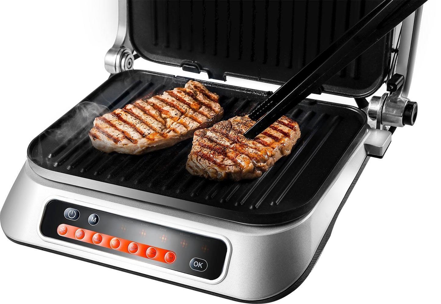 Hanseatic Kontaktgrill »83347967«, 2100 W, 7 Grillprogramme, Lichtindikator, autom. Anpassung der Grilltemperatur