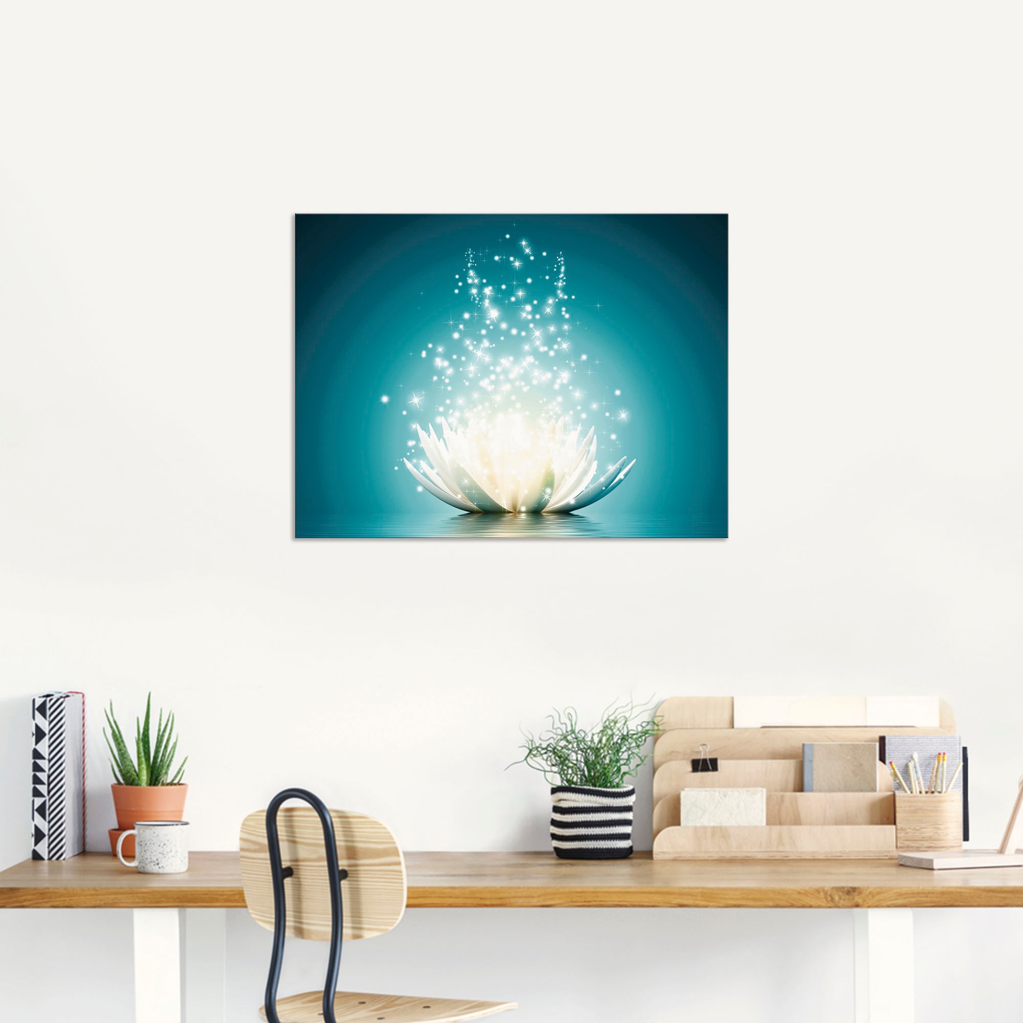 Artland Wandbild »Magie der Lotus-Blume«, Blumen, (1 St.), als Alubild, Outdoorbild, Leinwandbild, Poster, Wandaufkleber