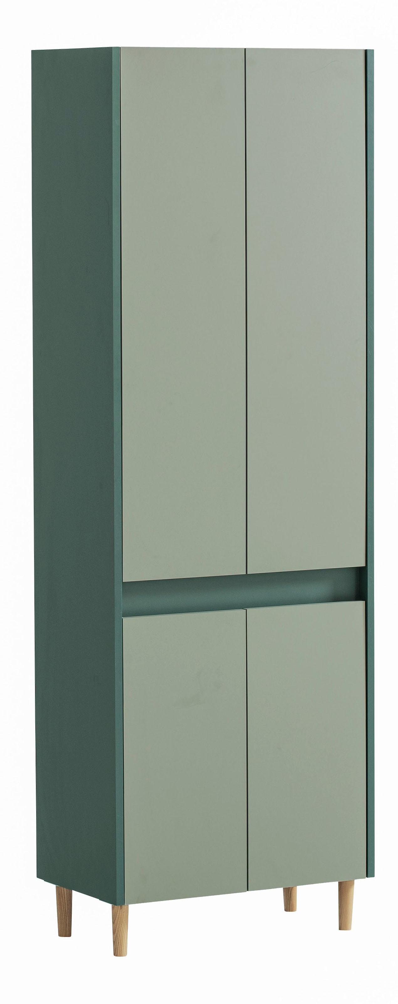 welltime Hochschrank »Lovis, Breite 56 cm« Metallbeschläge, Möbelfüße aus Massivholz