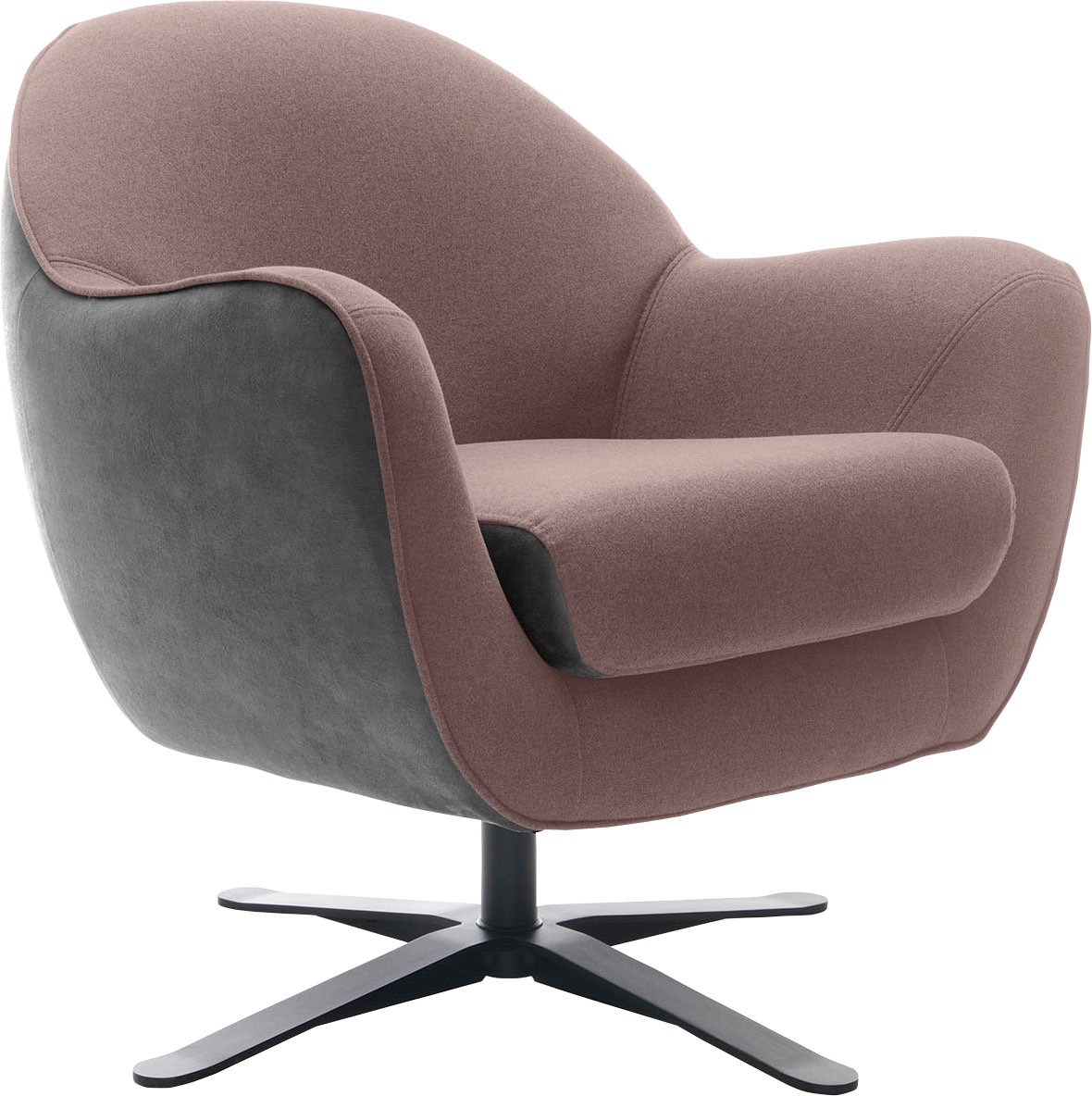 TRENDMANUFAKTUR Drehsessel »Mira, Loungesessel«, in zeitlosem, modernen Stil mit praktischer Drehfunktion