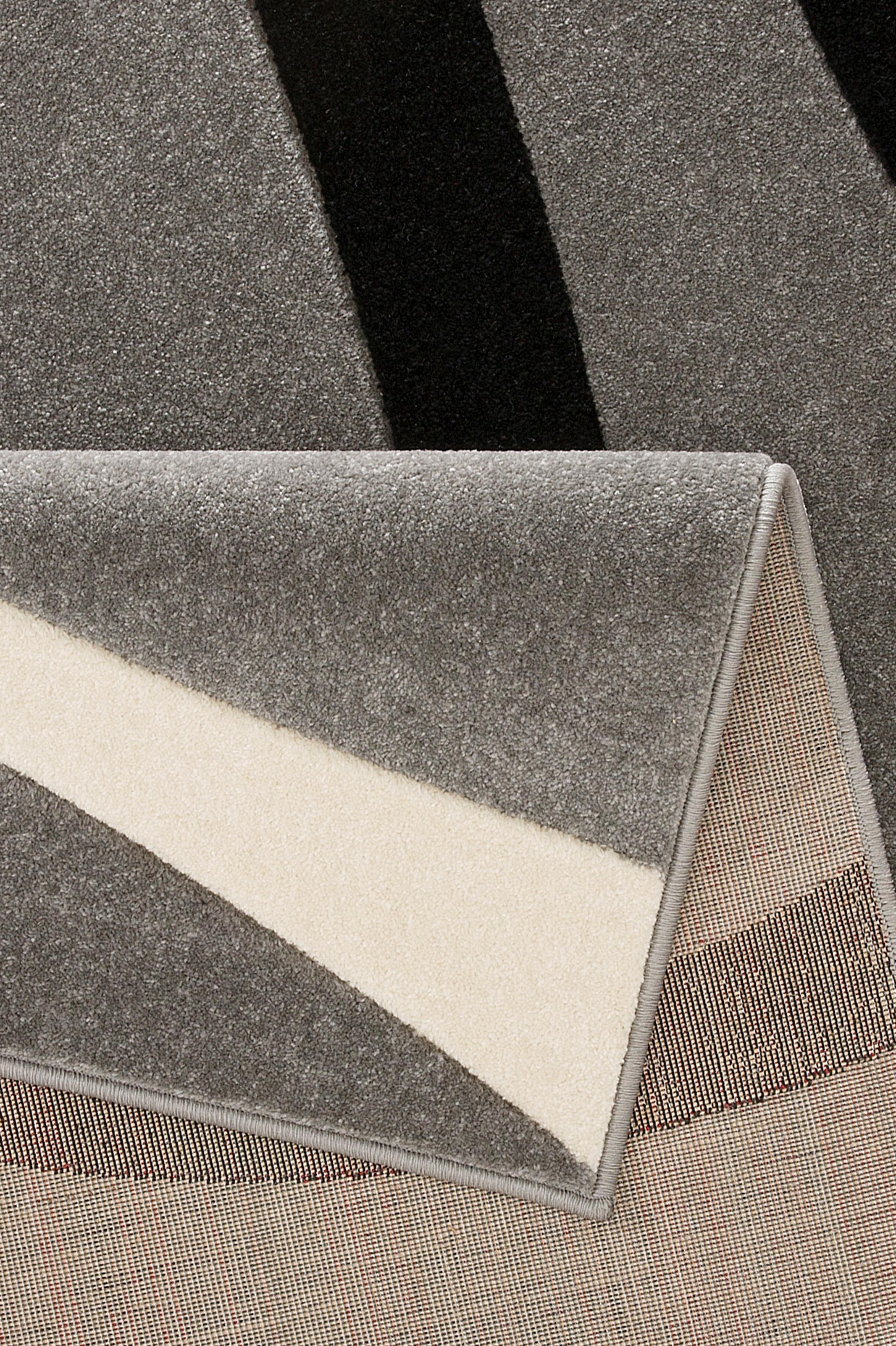 my home Teppich »Bill«, rechteckig, mit handgearbeitetem Konturenschnitt, Kurzflor, elegant, 3D-Design