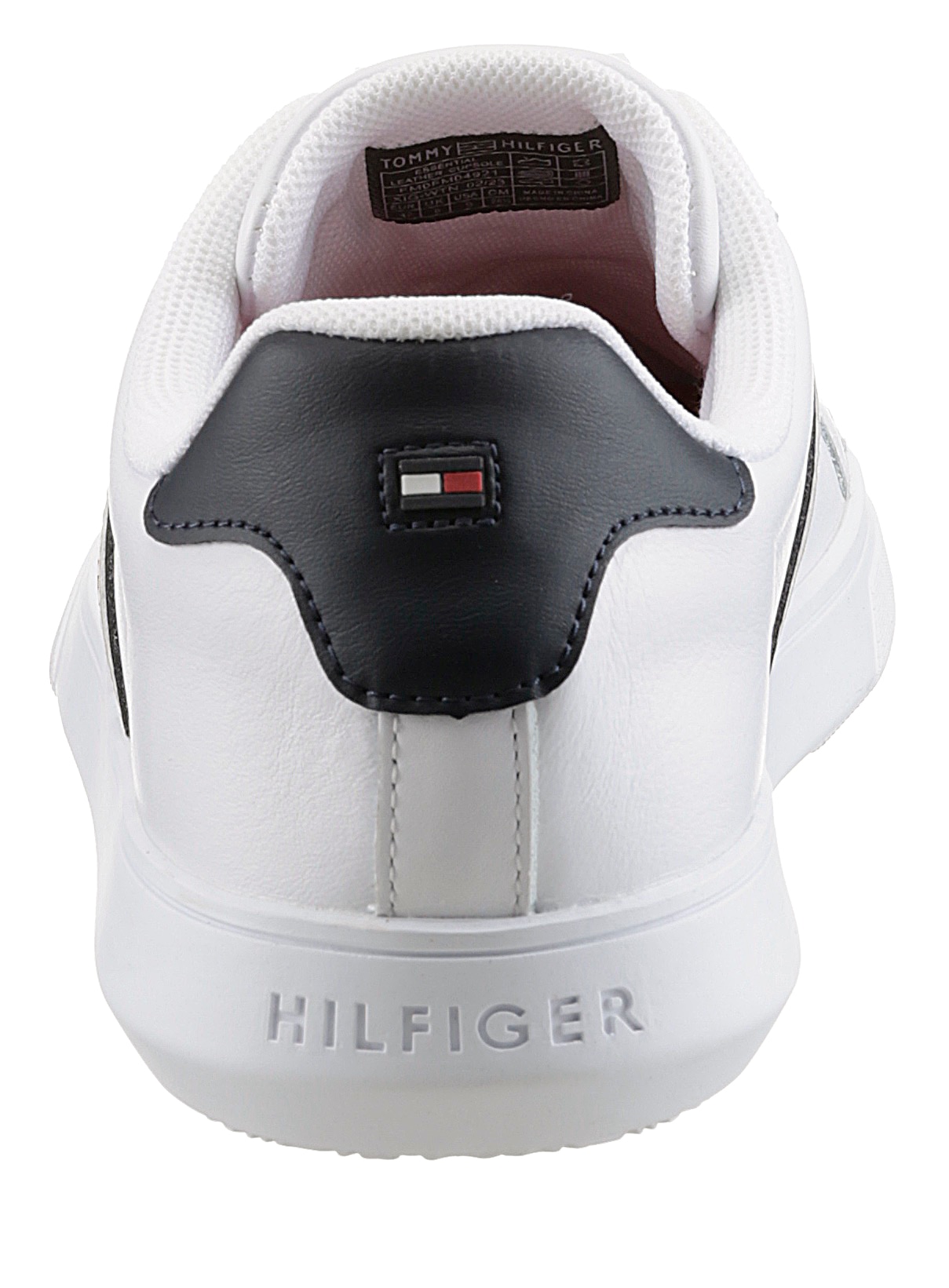 Tommy Hilfiger Sneaker »ESSENTIAL LEATHER CUPSOLE«, mit typischen Streifen, Freizeitschuh, Halbschuh, Schnürschuh
