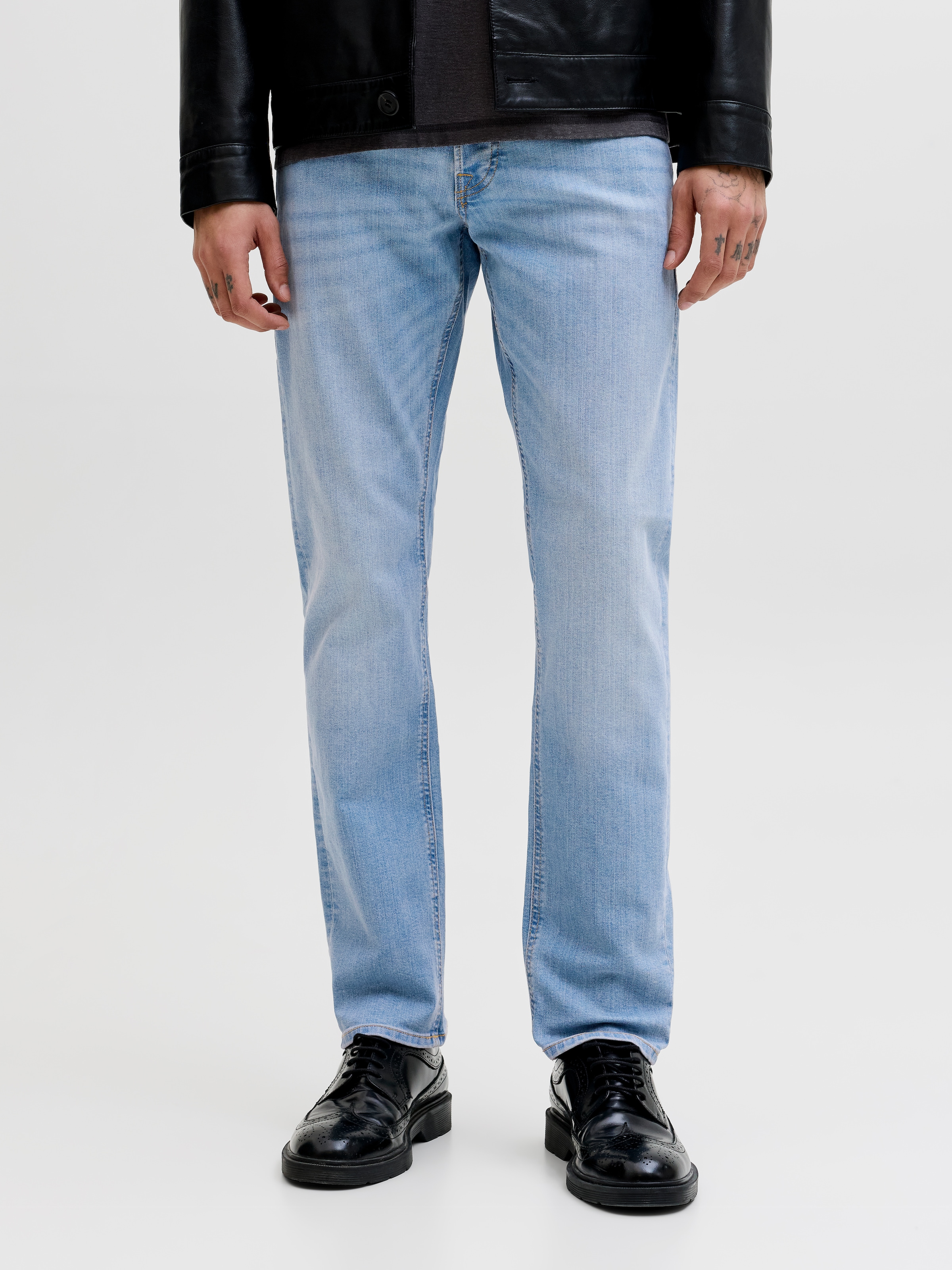 Jack & Jones Slim-fit-Jeans »JJIGLENN mit Used-Look und Stretchkomfort« Abriebeffekte, modisch, slim fit, Baumwollmischung