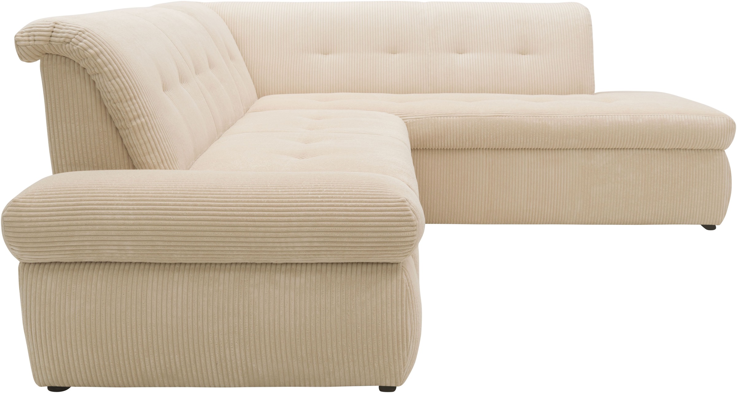 DOMO collection Ecksofa »Moric L-Form«, wahlweise mit Bettfunktion und Armlehnenverstellung, auch in Cord