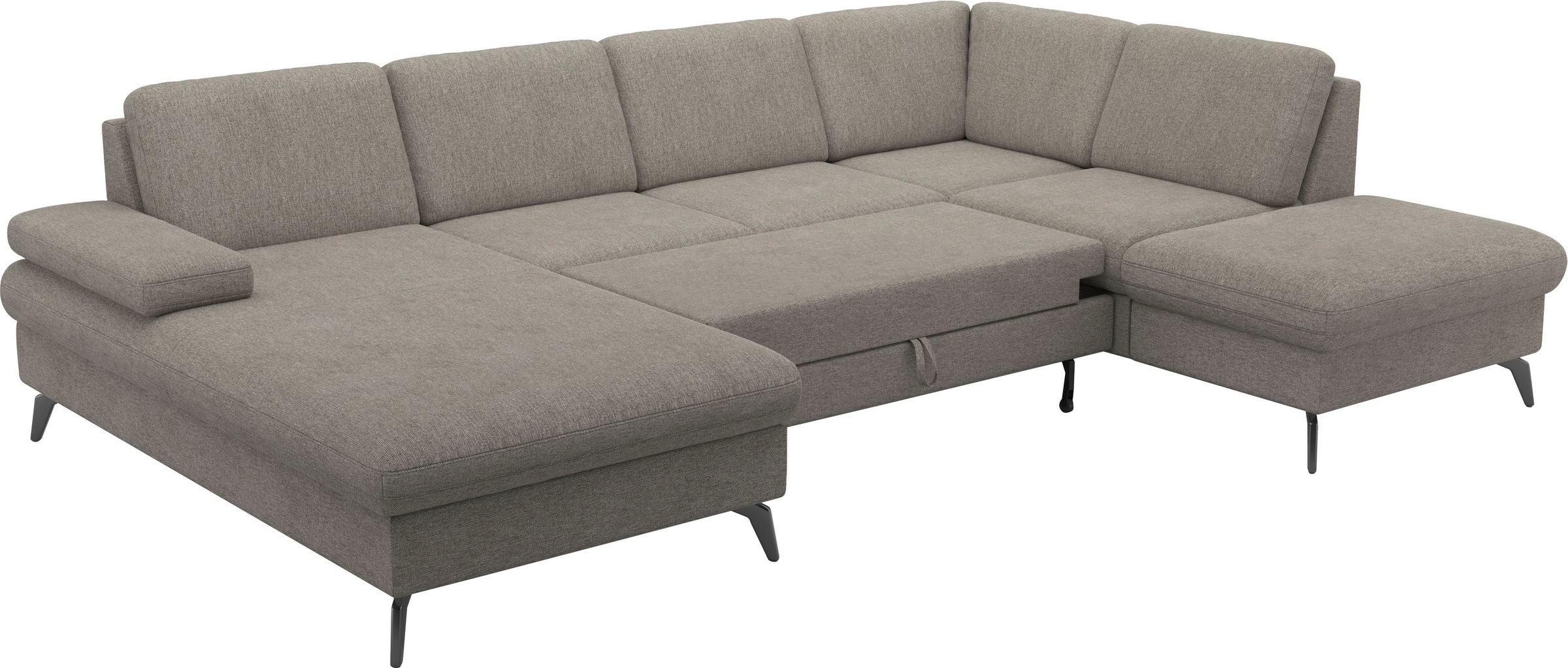 sit&more Wohnlandschaft »Morris Jubi U-Form«, inkl. Armteilfunktion und 1 Zierkissen, wahlweise mit Bettfunktion