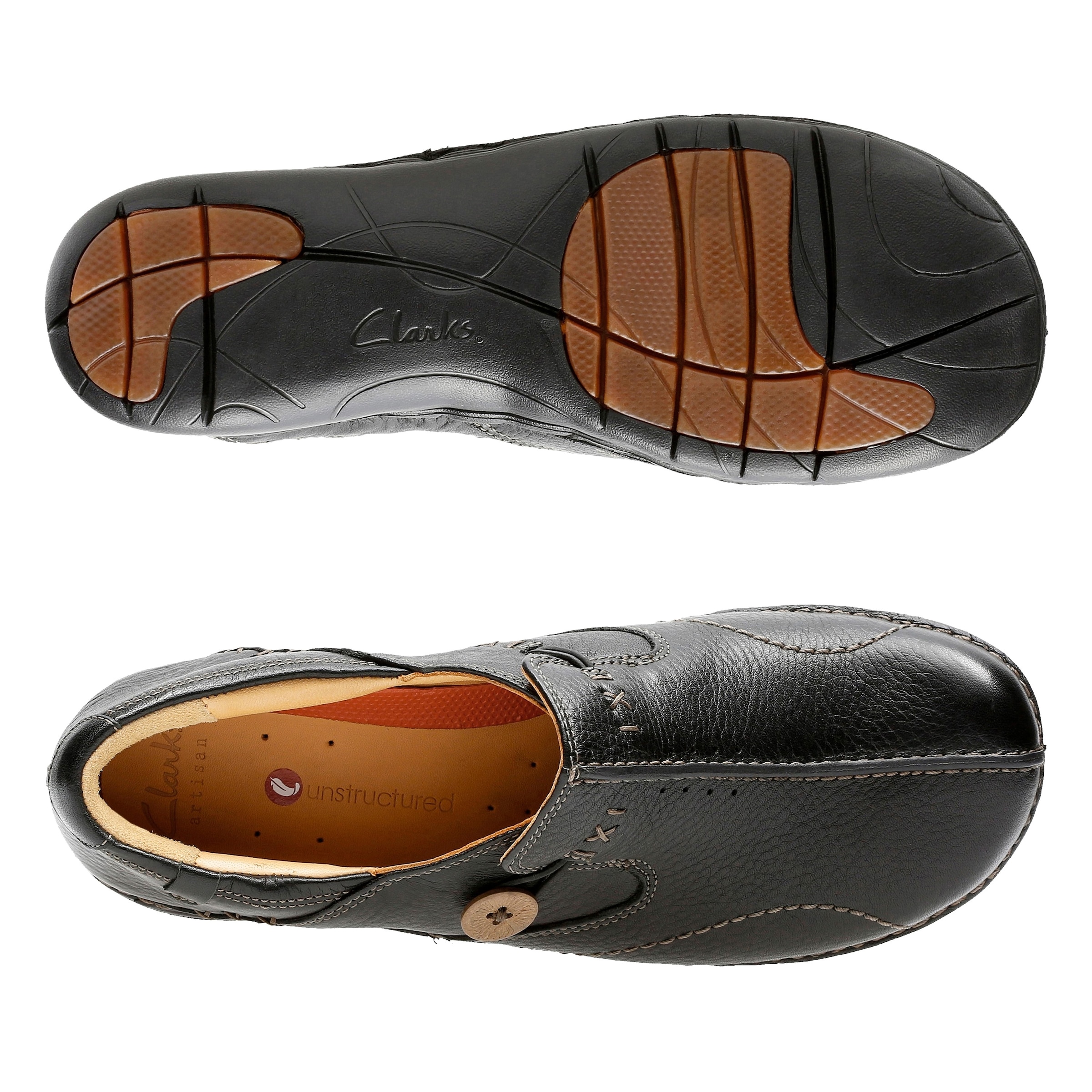 Clarks Slipper »Un Loop«, Slipper, Flats mit Wechselfußbett