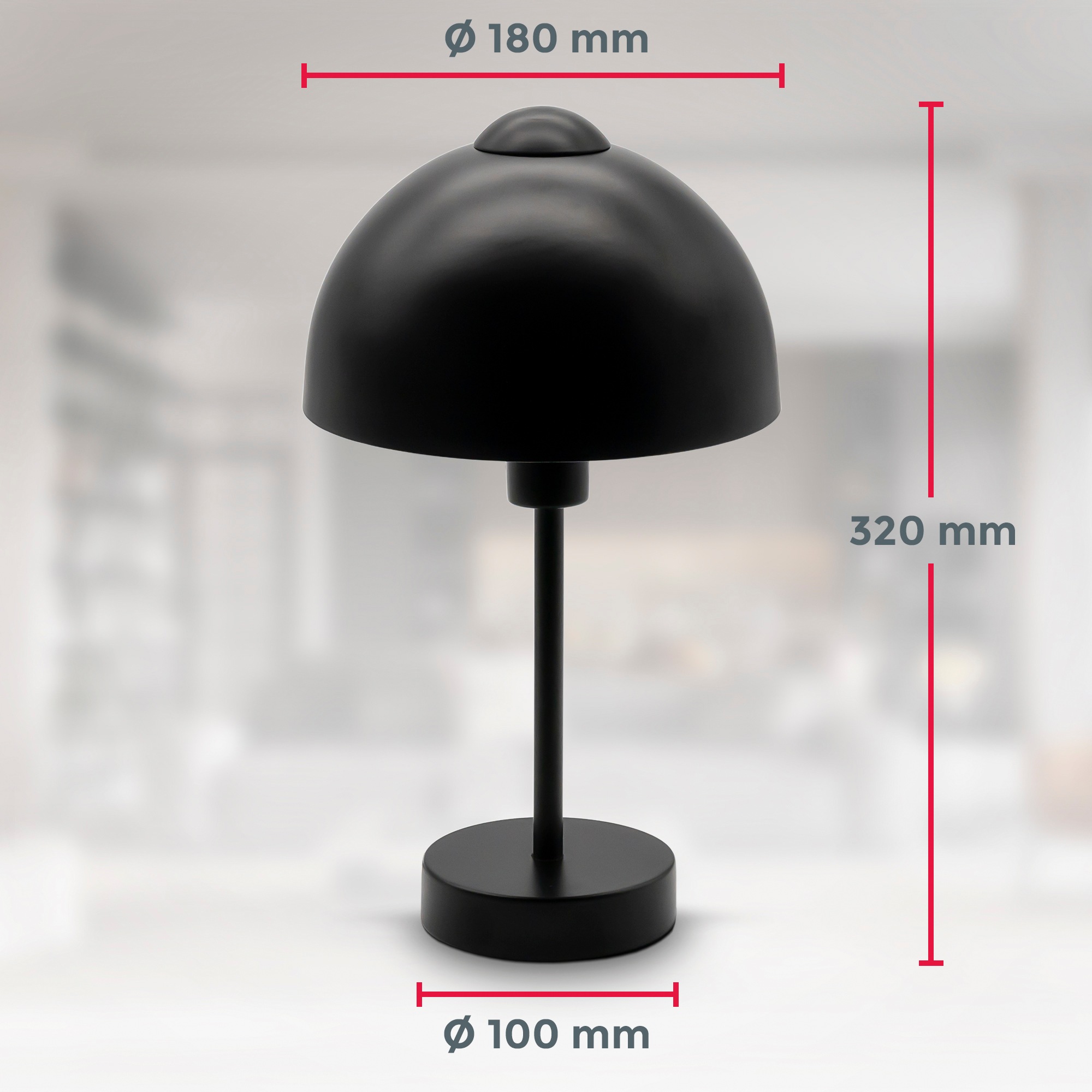 B.K.Licht Tischleuchte »BK_TL1529 Retro Tischlampe, E14 Fassung, Matt-Schwarz«, 1 flammig, Leuchtmittel E14 | ohne Leuchtmittel, Nachttischlampe, Bettlampe, Kabelschalter, Ohne Leuchtmittel(max. 25W)
