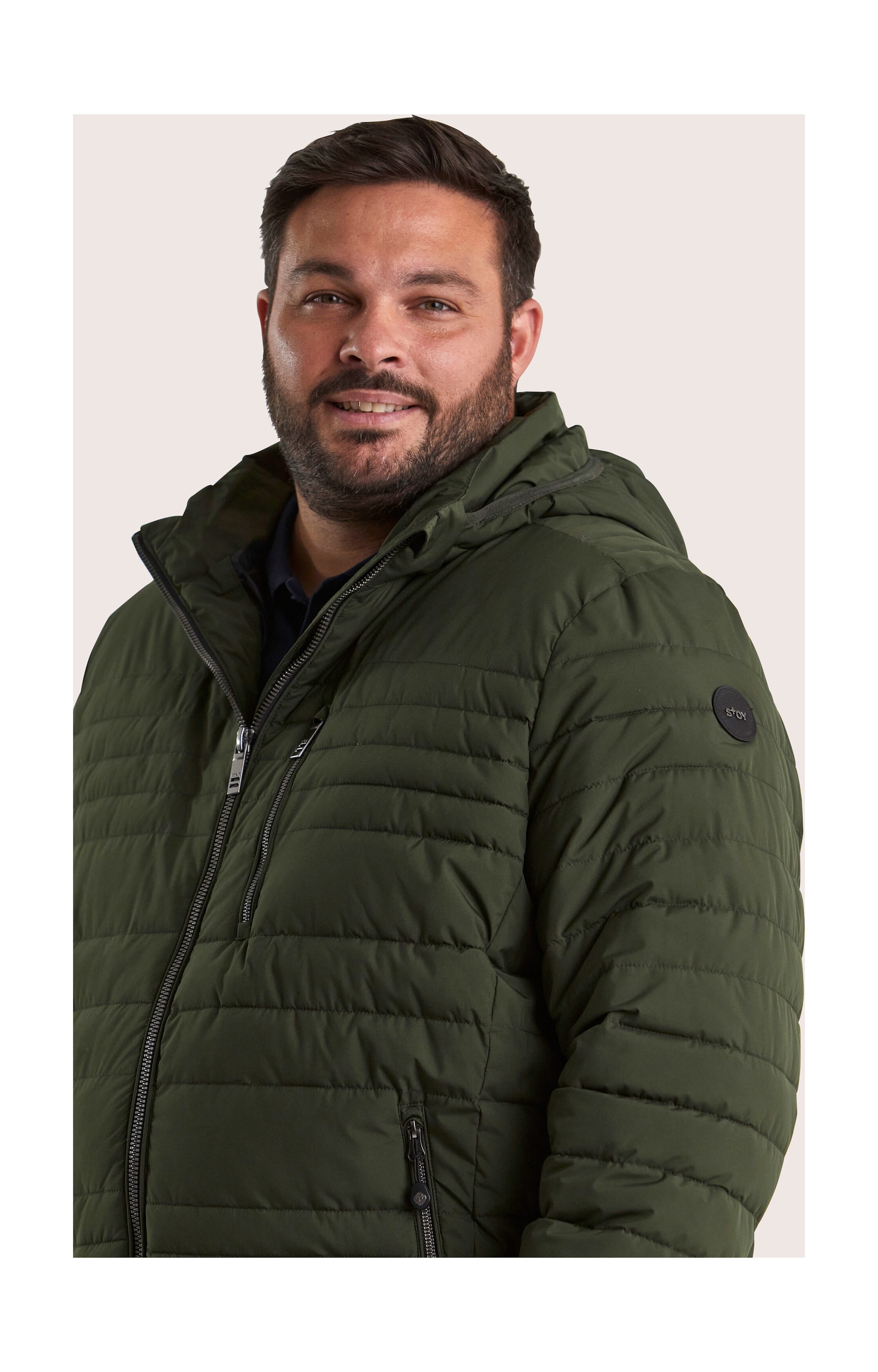 STOY Steppjacke »STW 16 MN QLTD JCKT« Atmungsaktive, wasserabweisende Steppjacke mit abzippbarer Kapuze