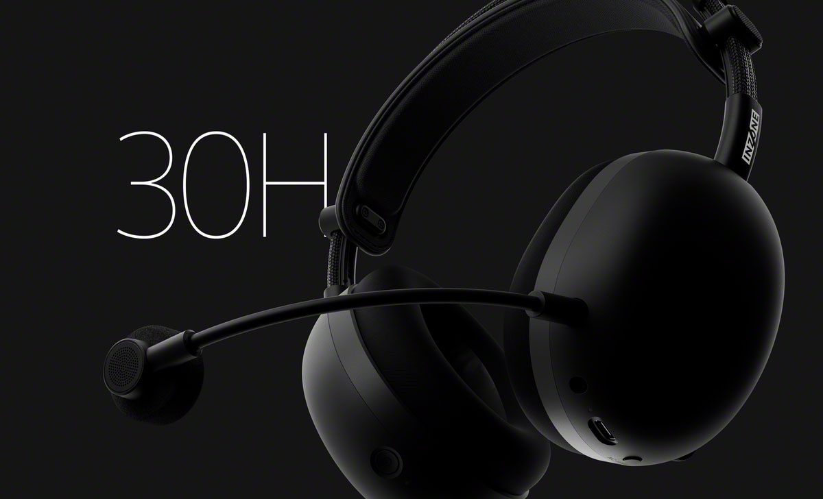 Sony Gaming-Headset »INZONE H9 II«, A2DP Bluetooth-AVRCP Bluetooth-Bluetooth-HFP-HSP, Adaptive Noise-Cancelling-Freisprechfunktion-Mikrofon abnehmbar-Rauschunterdrückung-Stummschaltung-Transparenzmodus