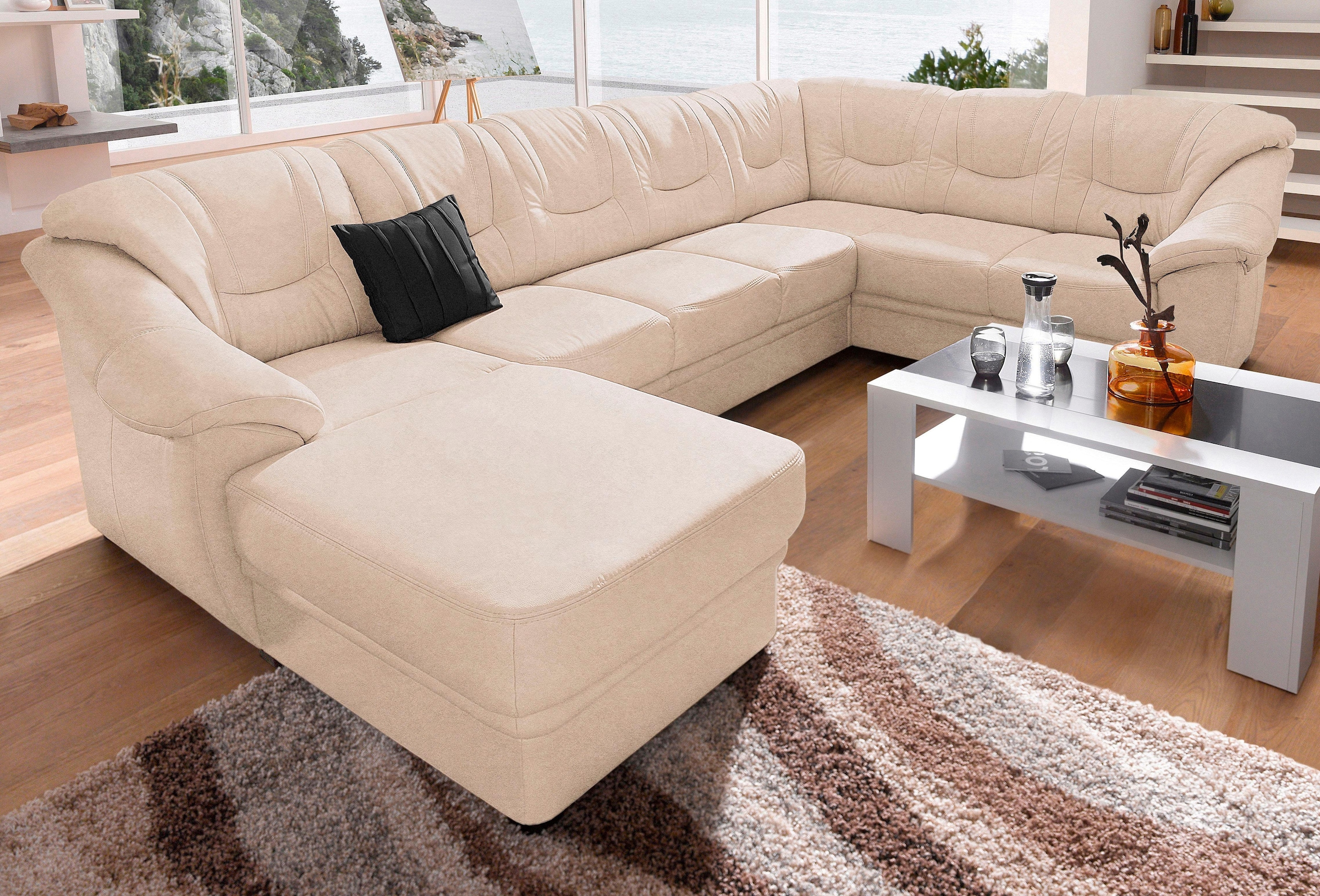 sit&more Wohnlandschaft »Savona U-Form, B: 320 cm« optional Bettfunktion, F günstig online kaufen