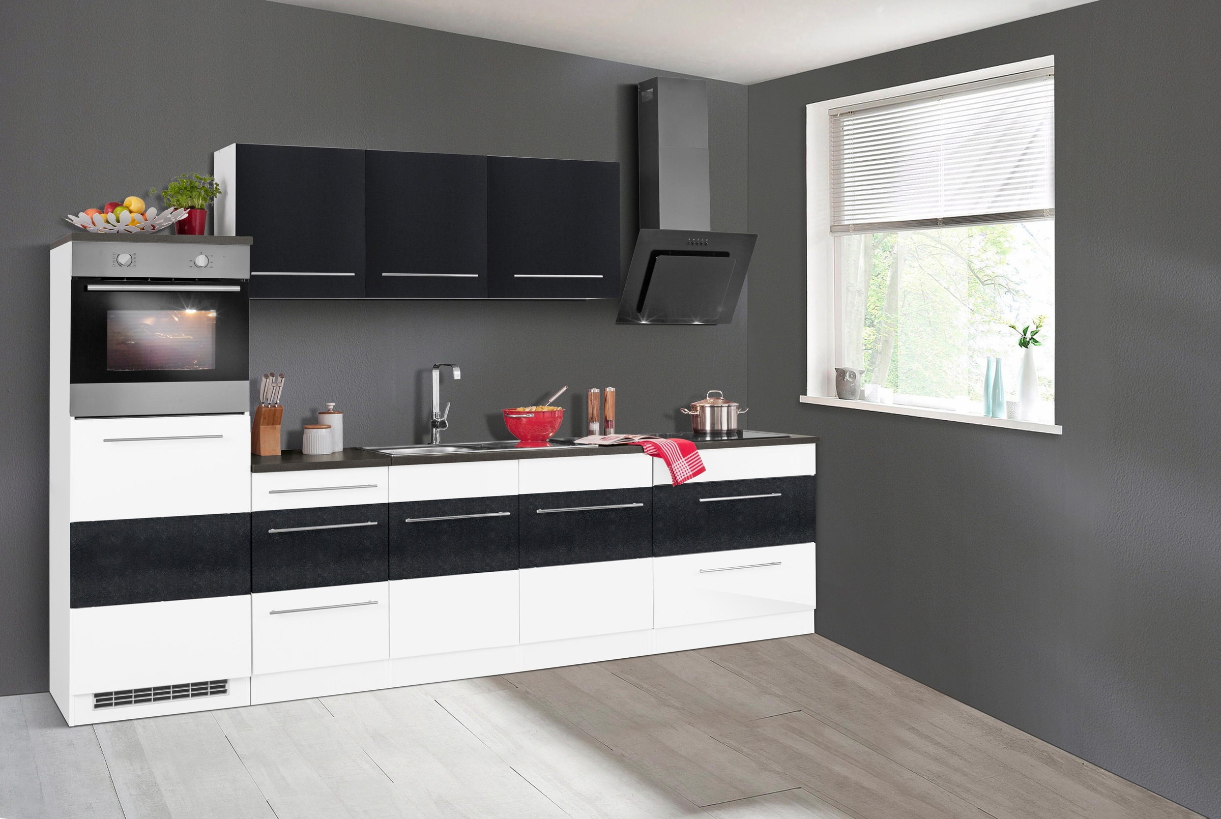 KOCHSTATION Küchenzeile »KS-Trient« Breite 290 cm, wahlweise mit E-Geräten, günstig online kaufen