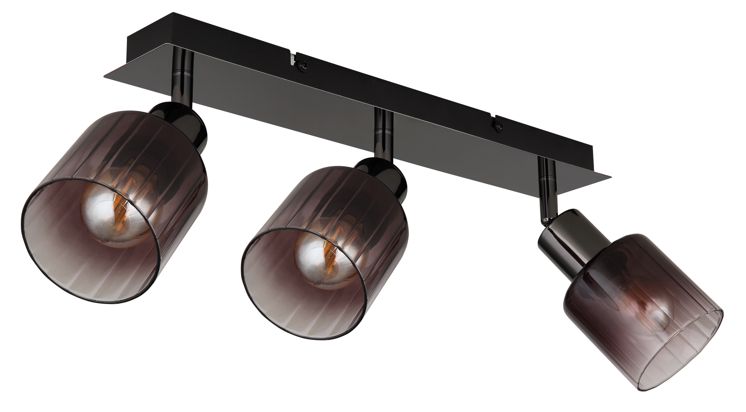 GLOBO LIGHTING Deckenstrahler »SATELLA«, Leuchtmittel E14 | ohne Leuchtmittel, Deckenspot/schwarz/Glas kupferfarben/Flur/Wohnzimmer