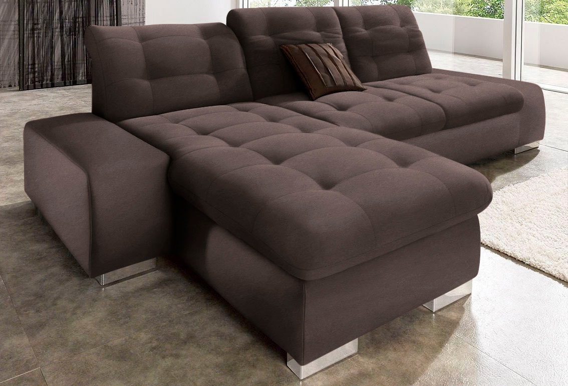 sit&more Ecksofa »Pale L-Form«, inklusive Kopfteilverstellung, wahlweise mit Bettfunktion