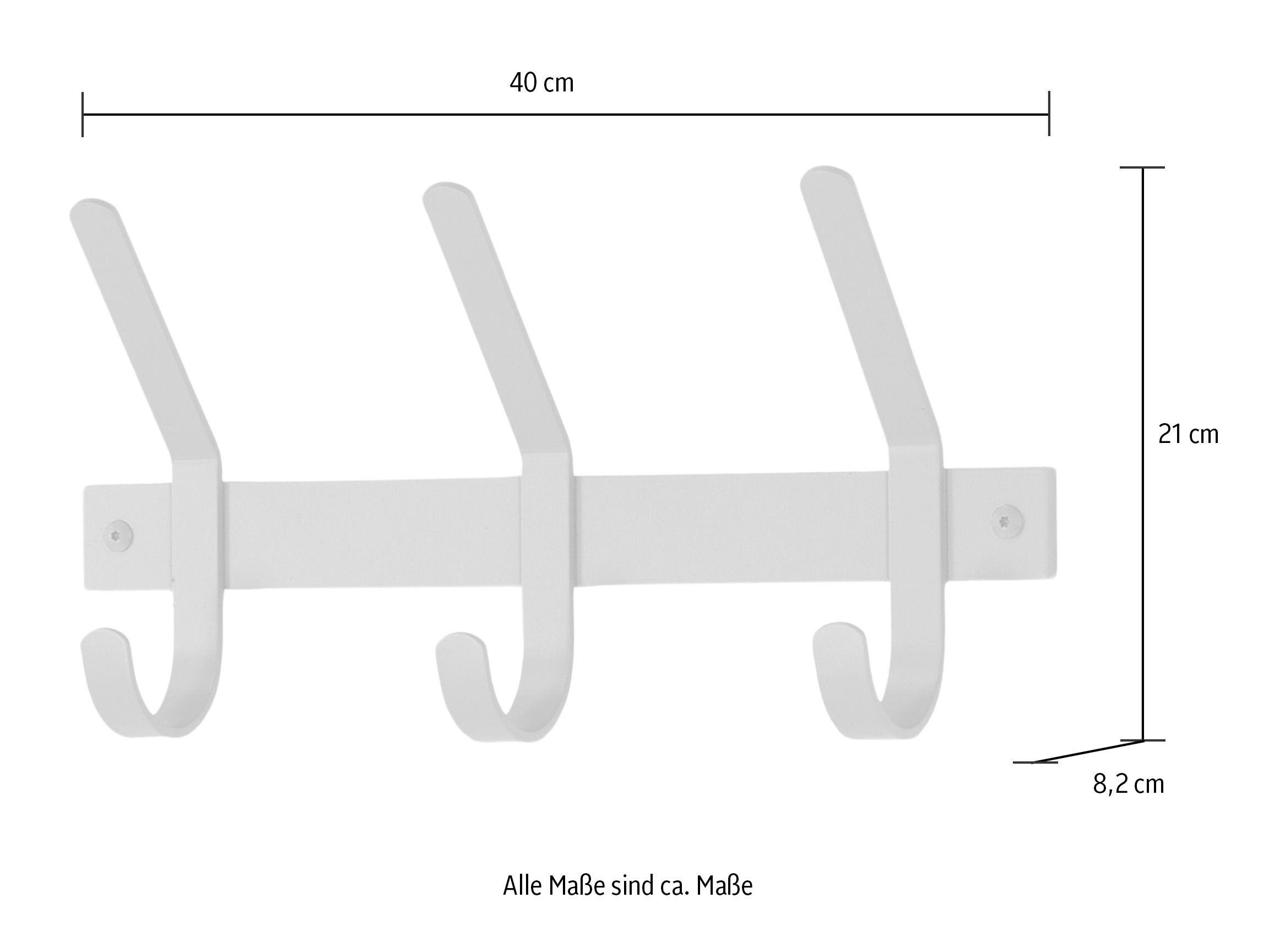 Spinder Design Garderobenhaken, Metall, Breite 40 cm