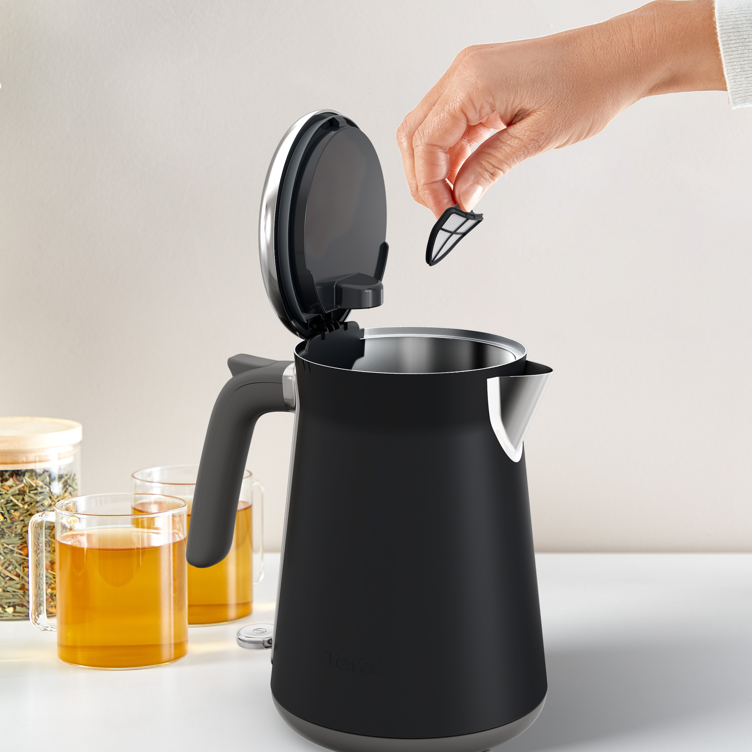 Tefal Wasserkocher »KI6668 Collection«, 1,7 l, 2400 W, Deckelöffnung auf Knopfdruck, großes Fassungsvermögen von 1,7 l