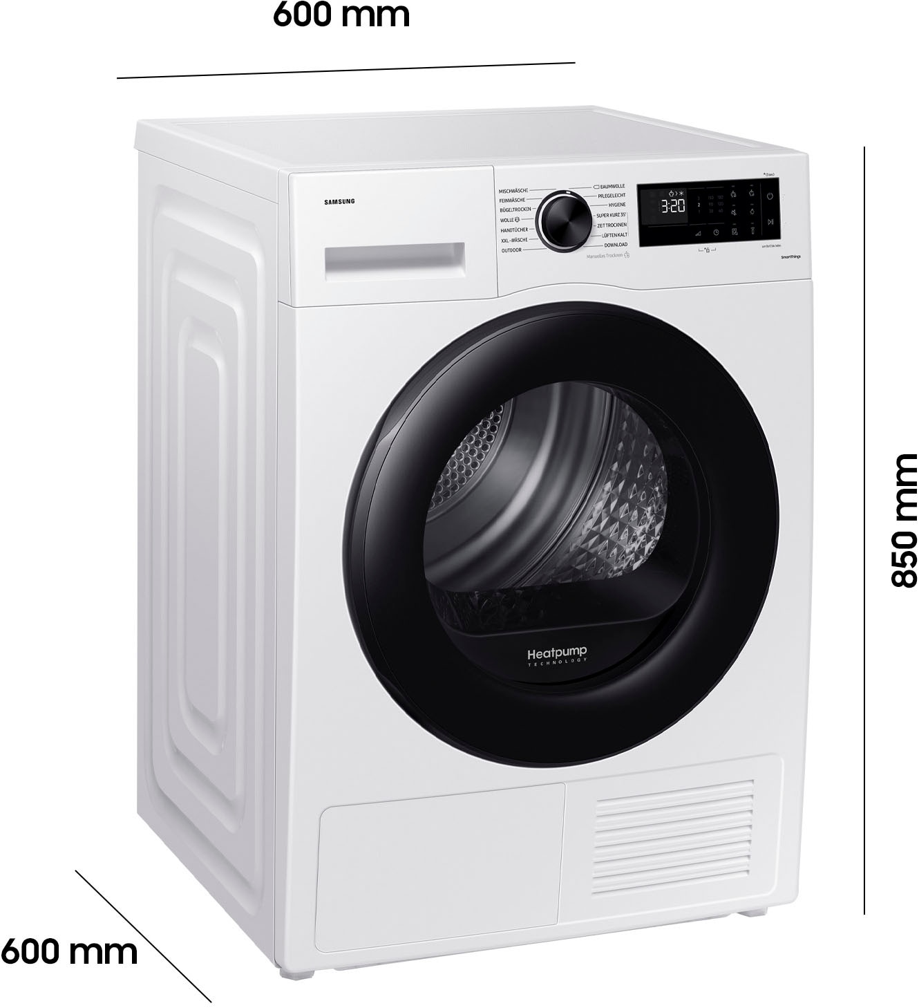 Samsung Wärmepumpentrockner »DV81CGC2B0AE«, DV5000C, 8 kg, Air Refresh & Hygiene-Programm