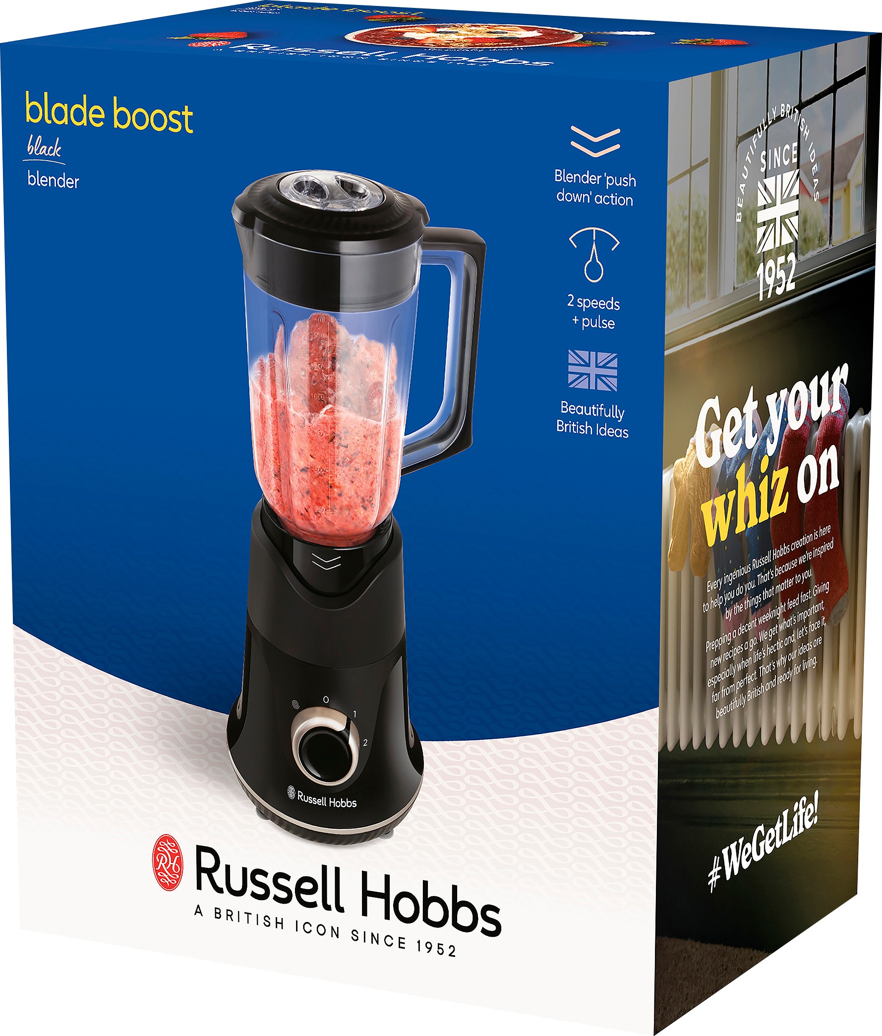 RUSSELL HOBBS Standmixer »Blade Boost 26710-56, schwarz, 1,5 l - Blade-Boost-Technolgie«, 750 W
