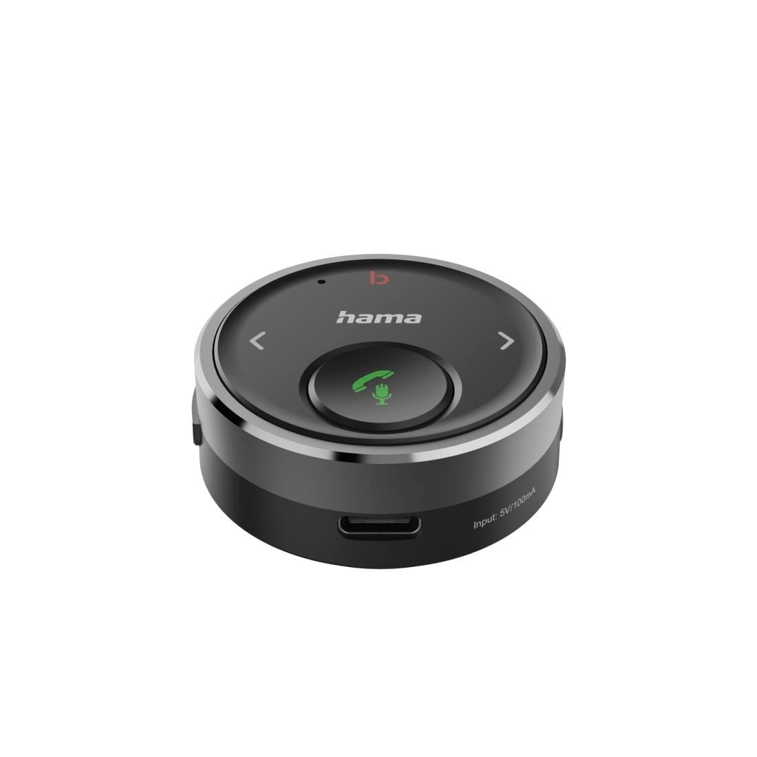 Hama KFZ-Adapter »Bluetooth Adapter für Auto Kfz, 3,5 mm Stecker, Musik, Sprachsteuerung«, 3,5-mm-Klinke zu 3,5-mm-Klinke, Verstärker Bass, Multifunktions Button, Freisprechfunktion, AUX In