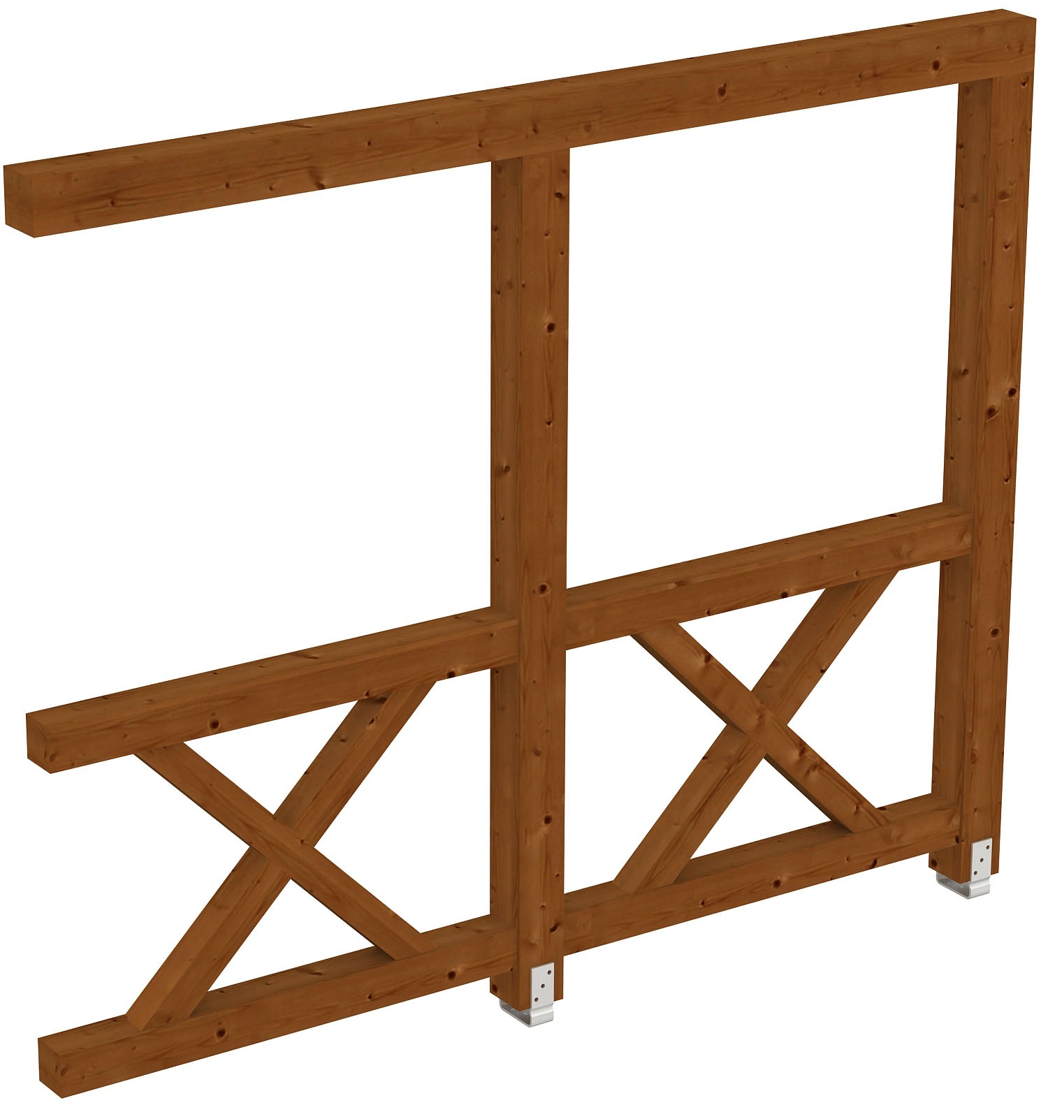 SKANHOLZ Carport-Seitenwand »Andreaskreuz« Wandanbau Nussbaum