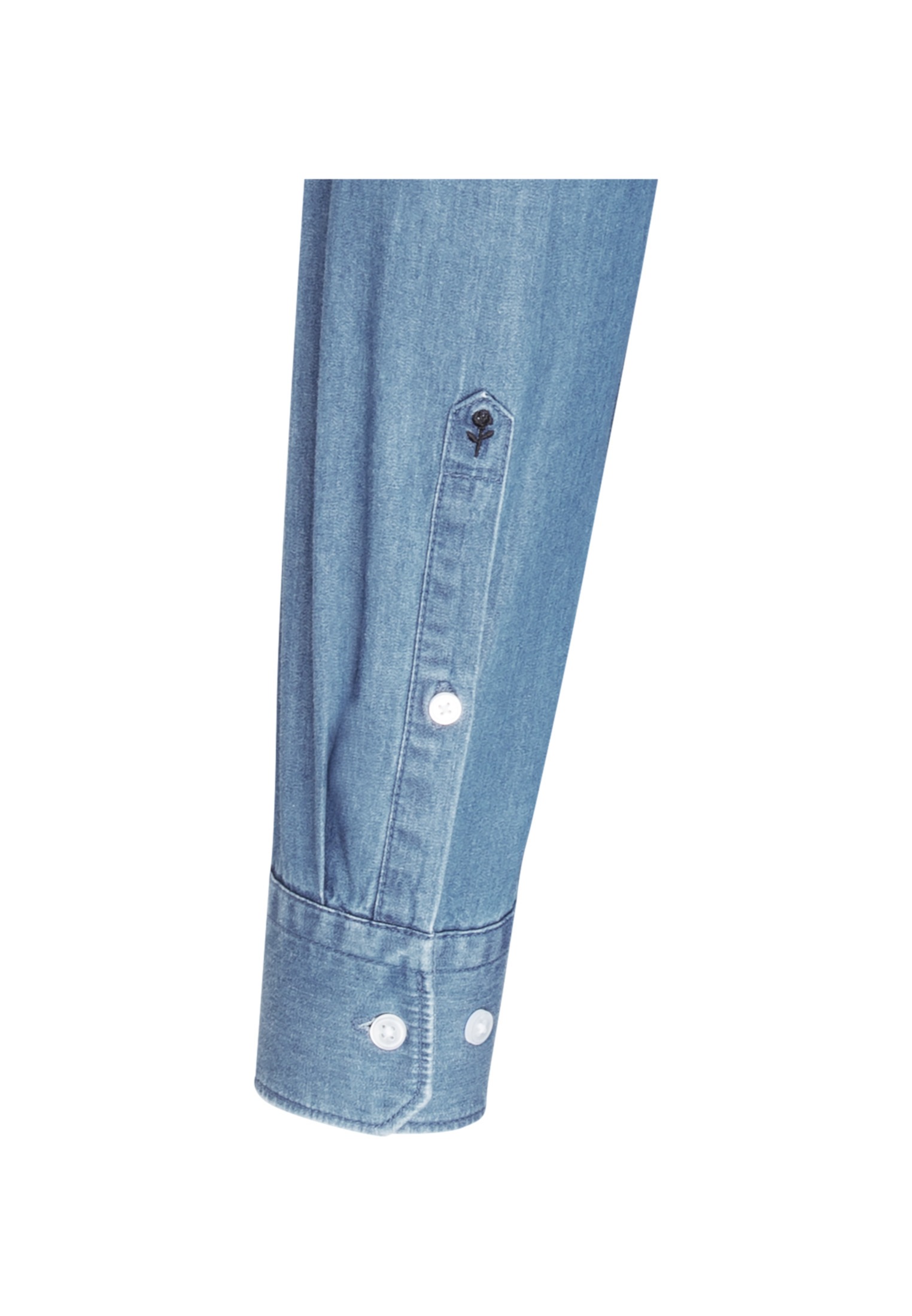 seidensticker Jeanshemd »Regular«, Regular Langarm Button-Down-Kragen Uni