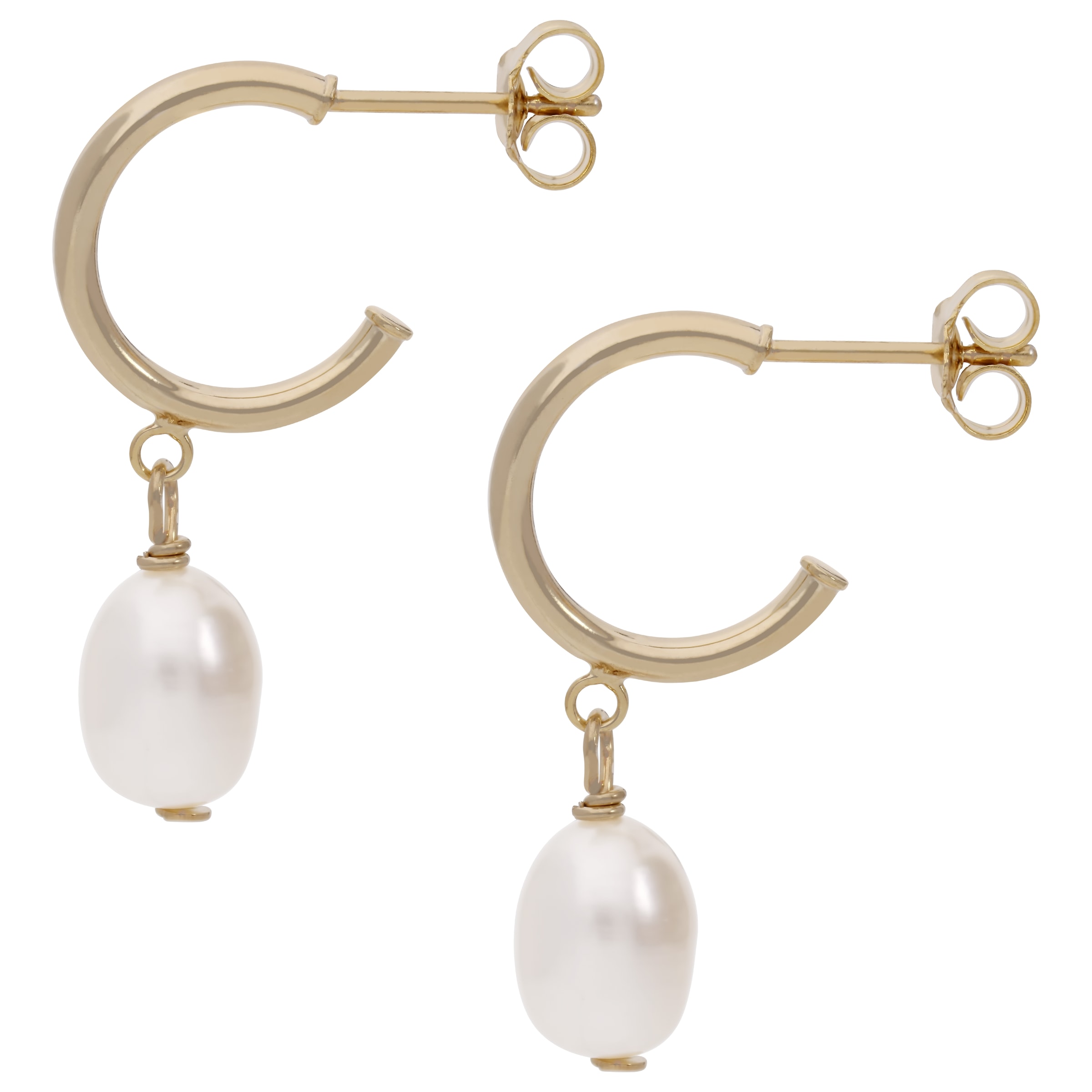 Firetti Paar Creolen »Schmuck Geschenk Silber 925 Ohrschmuck Ohrringe« mit Süßwasserzuchtperle