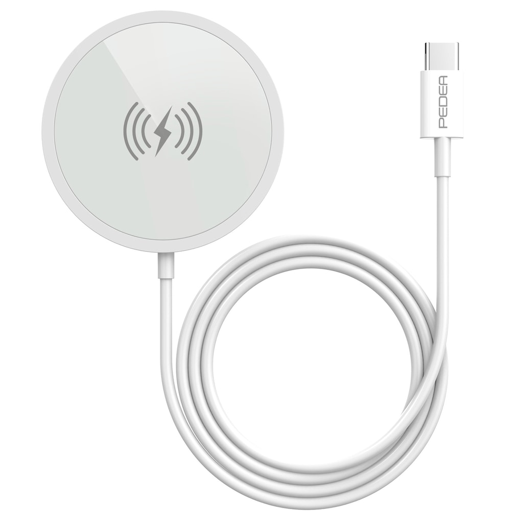 PEDEA Induktions-Ladegerät »Wireless Magnetic Charging Pad 15W USB-C«