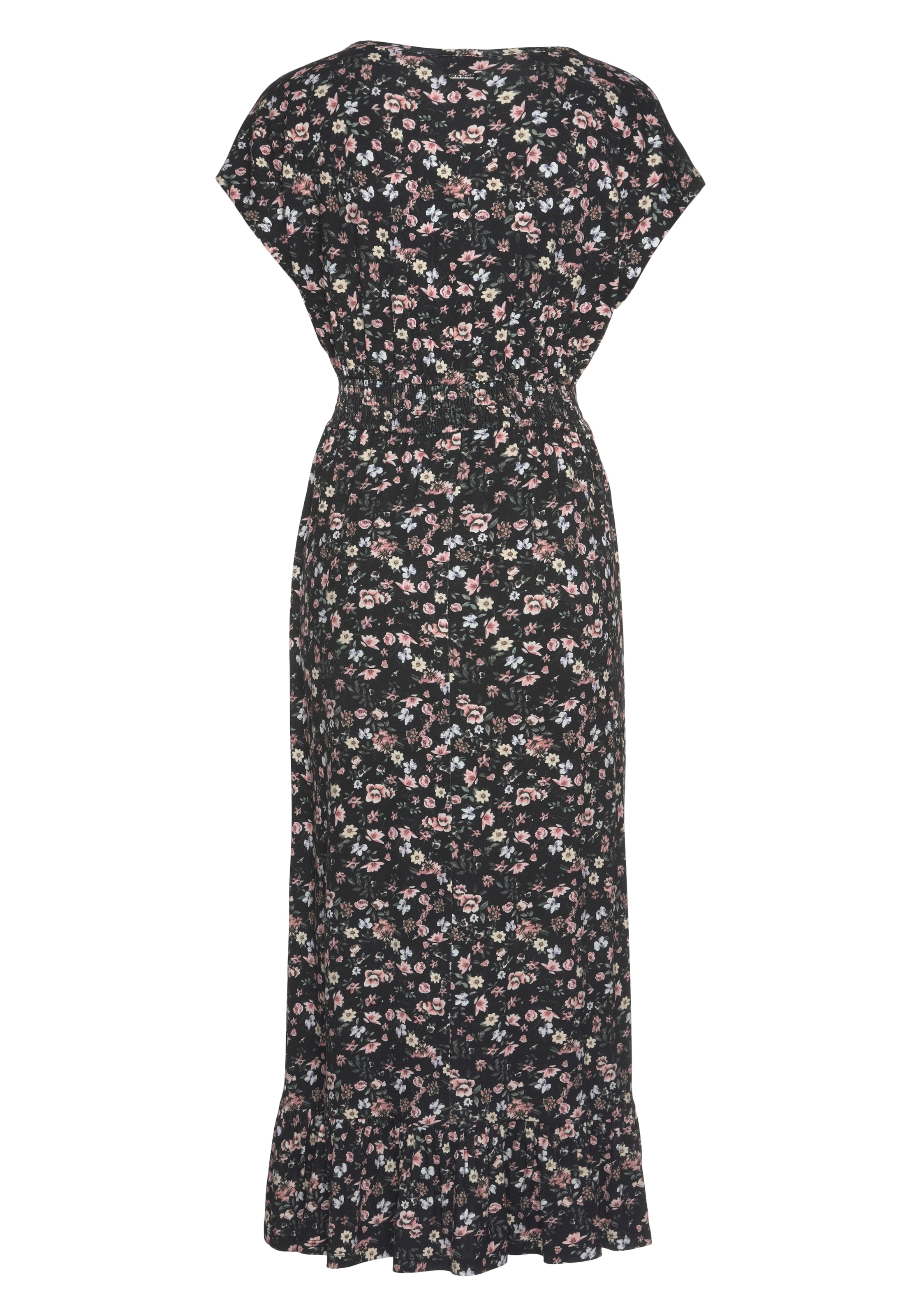 Laura Scott Sommerkleid, wadenlang, elegant, aus Viskosemischung, ärmellos, geblümt