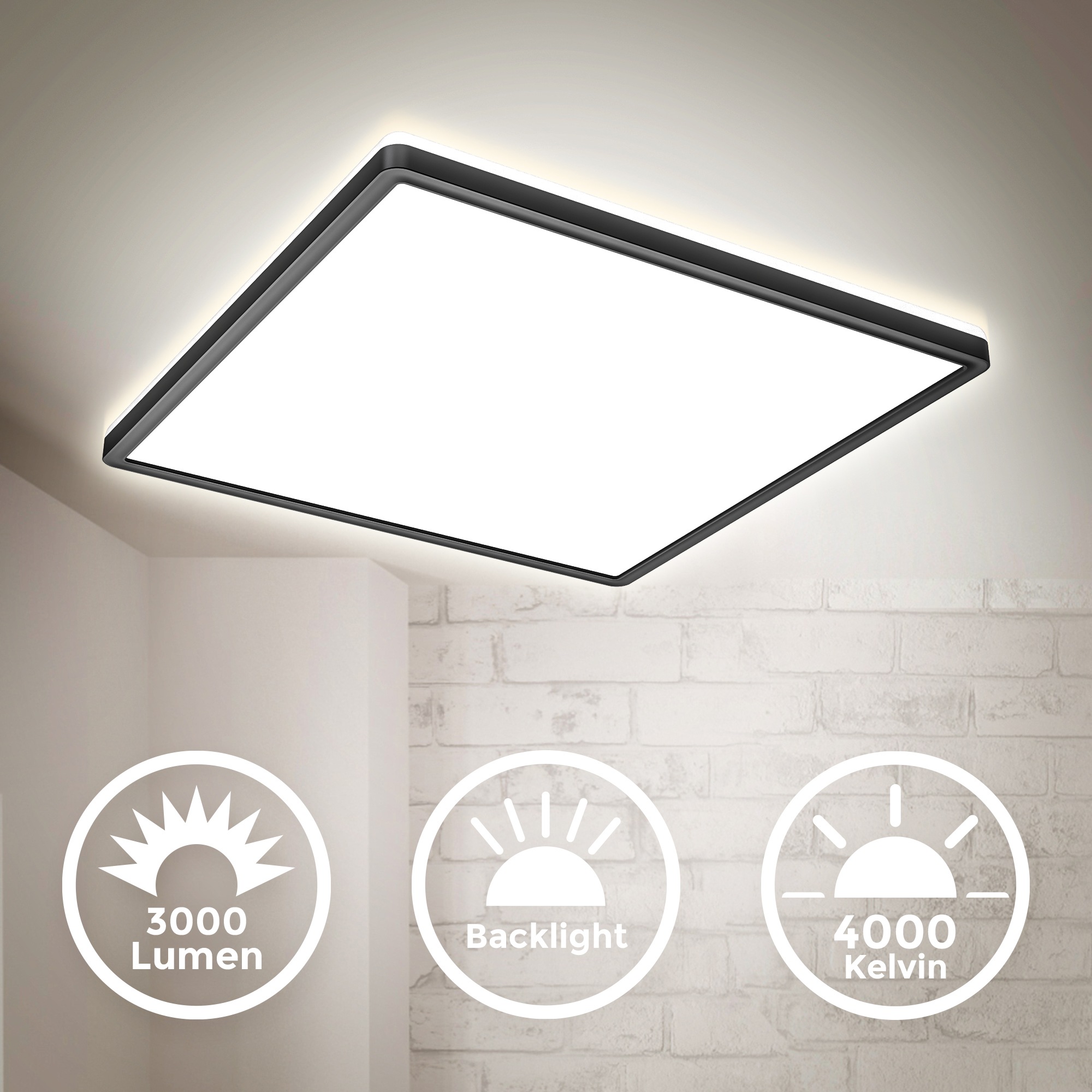 B.K.Licht Panel, 1 flammig, Leuchtmittel LED-Modul   LED fest integriert, D günstig online kaufen
