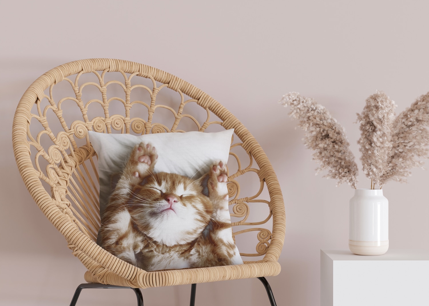 queence Dekokissen »Katzenbaby«, Kissenhülle mit HD Premium Druck, geruchsneutral, 40x40cm