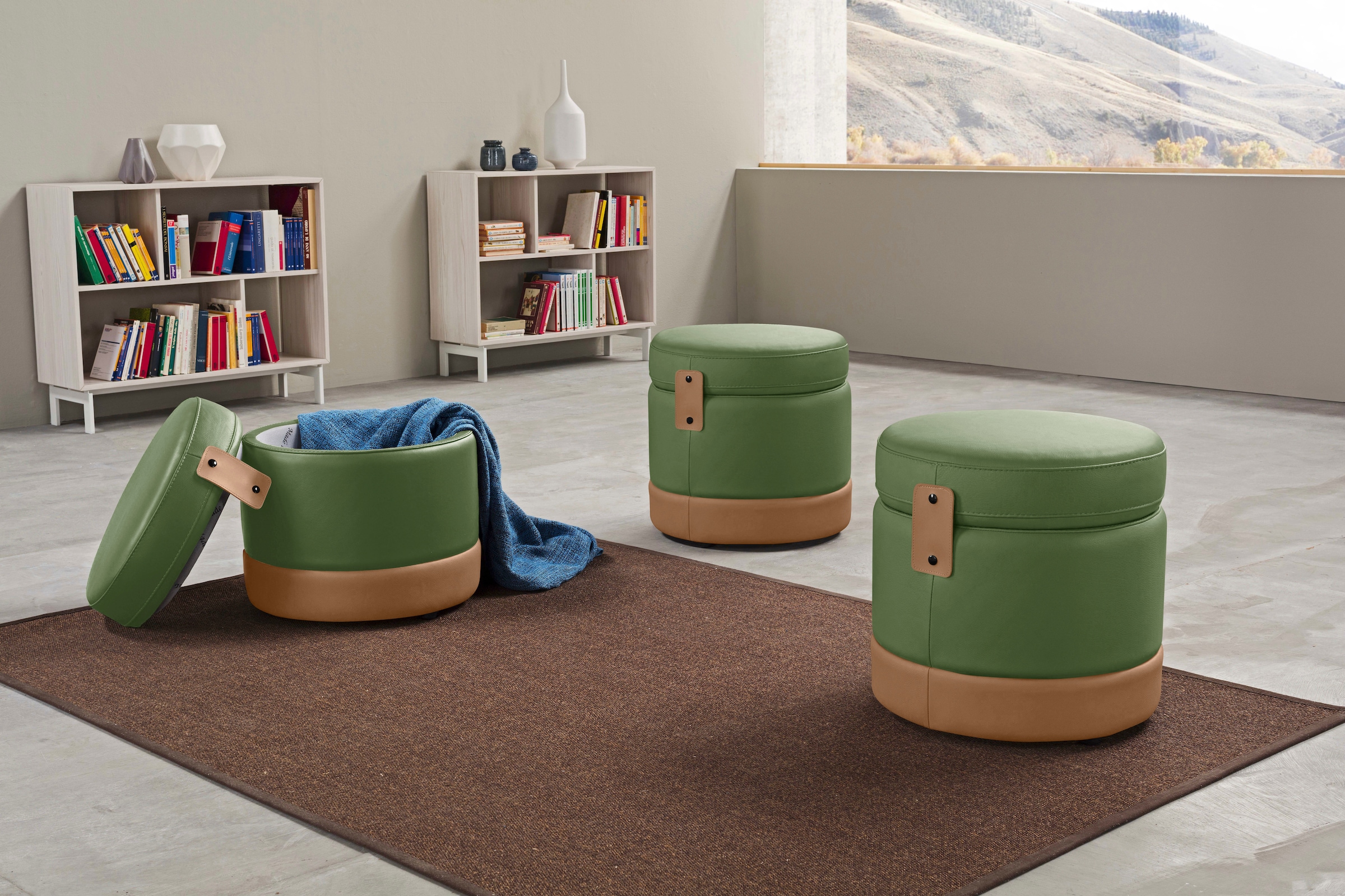 Egoitaliano Hocker »Tonder, Designhocker als Blickfang mit tollen Details«, günstig online kaufen