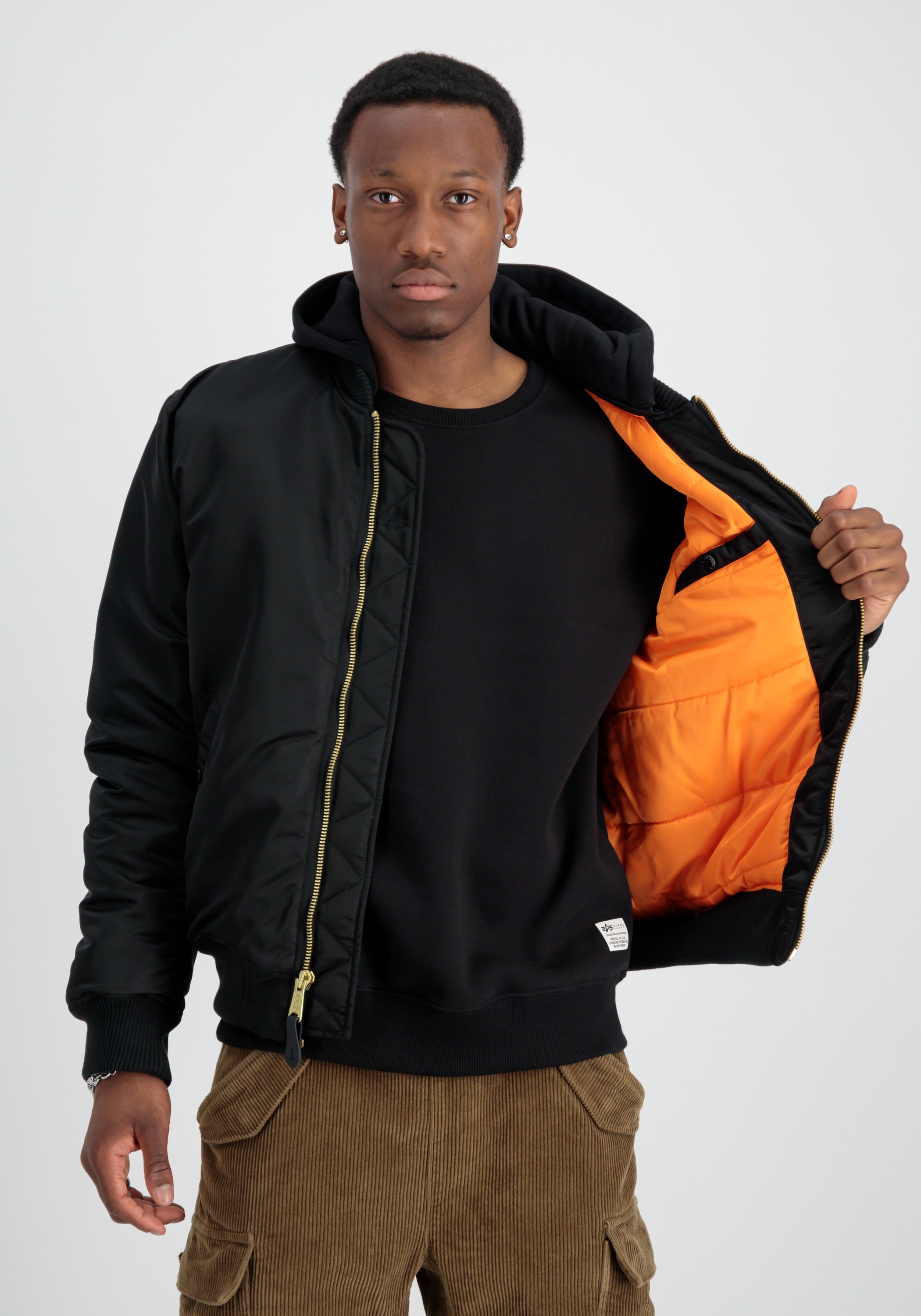 Alpha Industries Bomberjacke »Alpha Industries Men - Bomber Jackets MA-1 Zip Hood Back EMB«