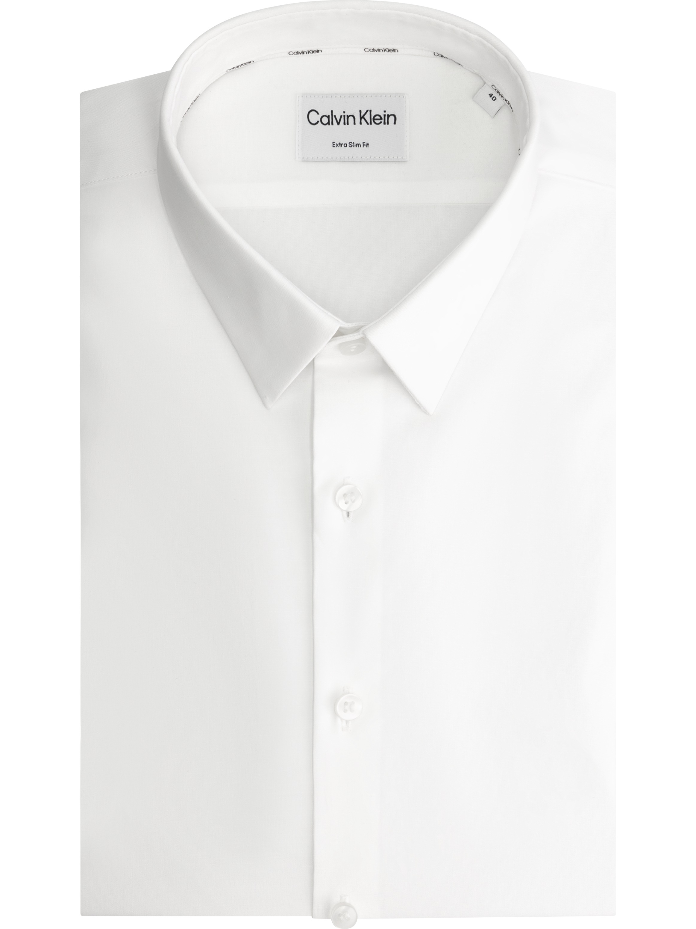 Calvin Klein Businesshemd »XSLIM ESNTL POPLIN NOS STR SLD« Mit Rundhalsausschnitt