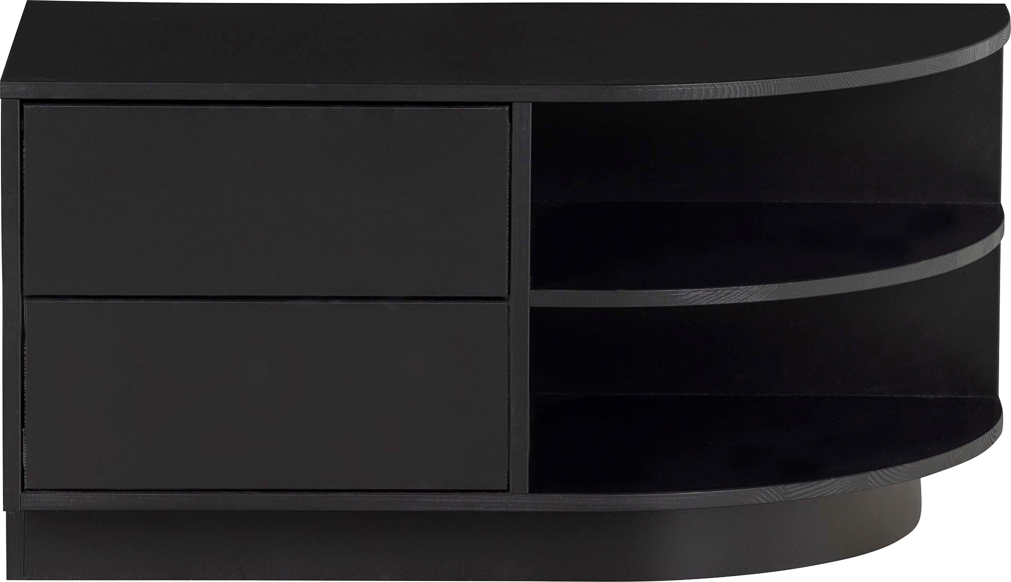 WOOOD Lowboard »Finca, Kommode mit abgerundeten Abschlussregal«, mit modernem Push-to-Open-System, Breite 78 cm