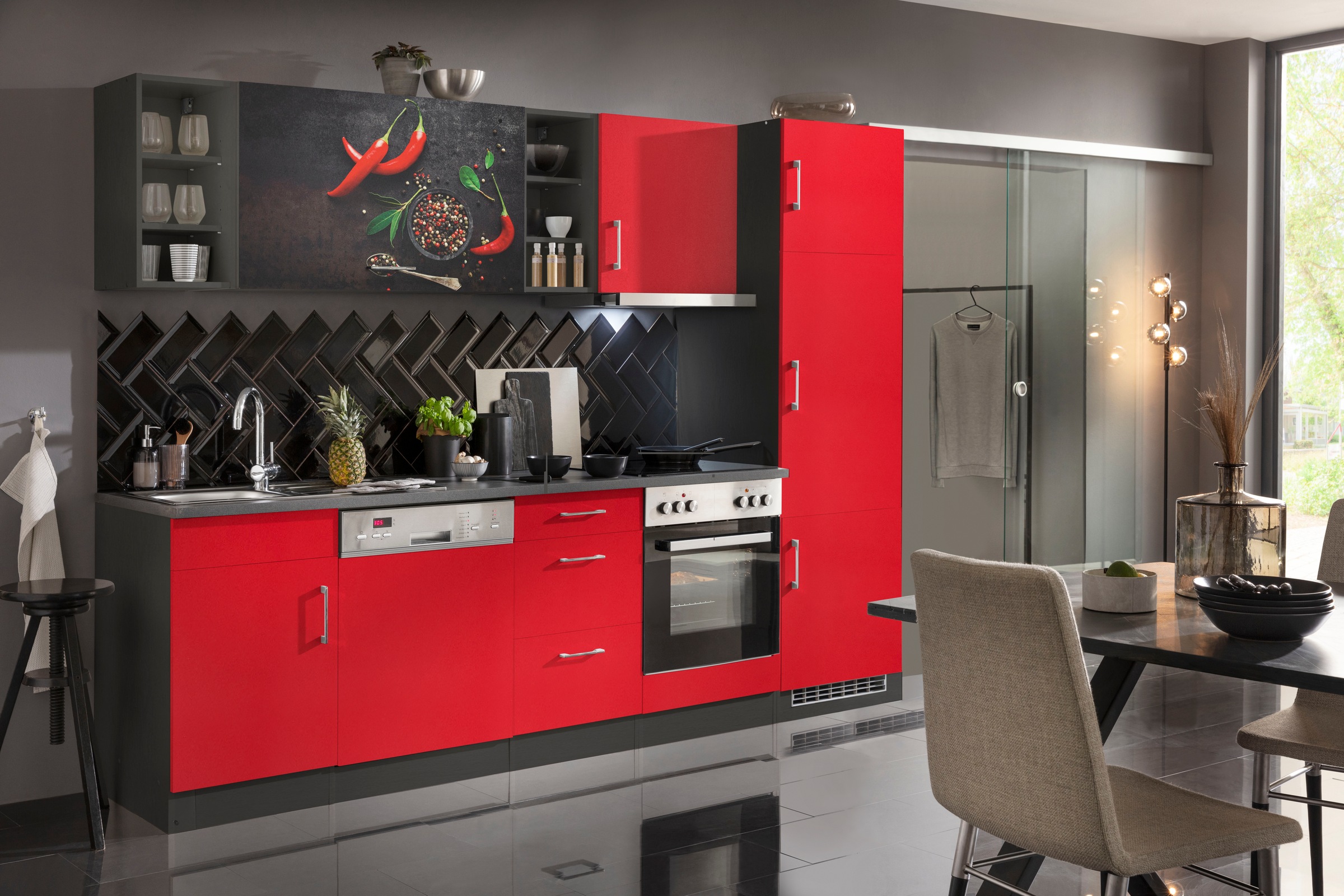 KOCHSTATION Küchenzeile »KS-Paris – Küchen mit einzigartigen Fotomotiven au günstig online kaufen