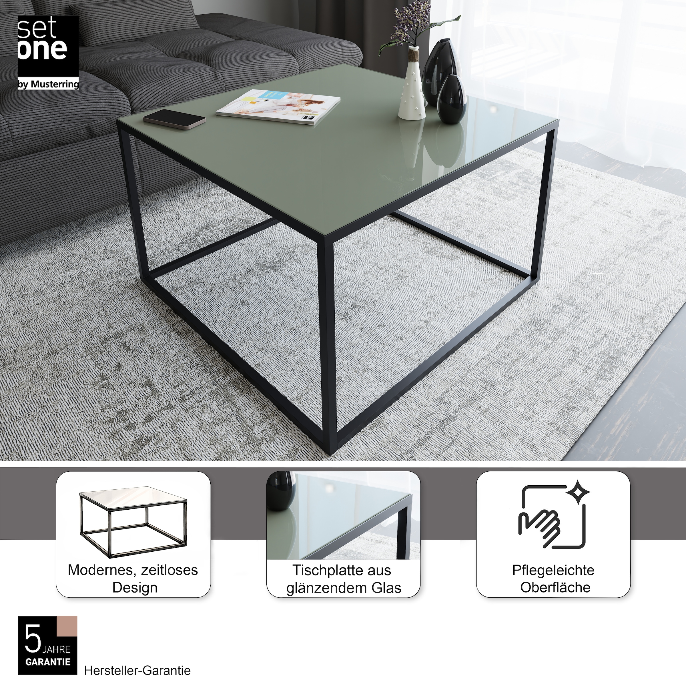 set one by Musterring Couchtisch »Reno« 1 Stk. tlg. Maße (BxHxT in cm) 80 x 50 x 80