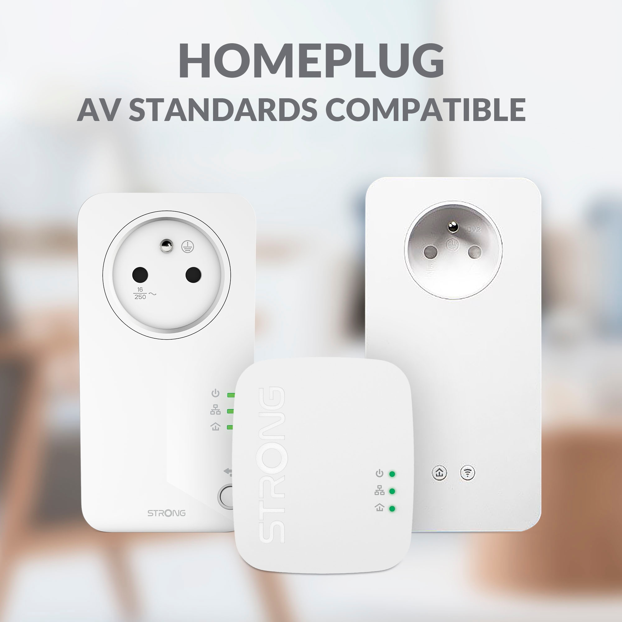 Strong Reichweitenverstärker »Powerline MINI, 600 Mbit/s Set (2 Einheiten)«, (2 St.)