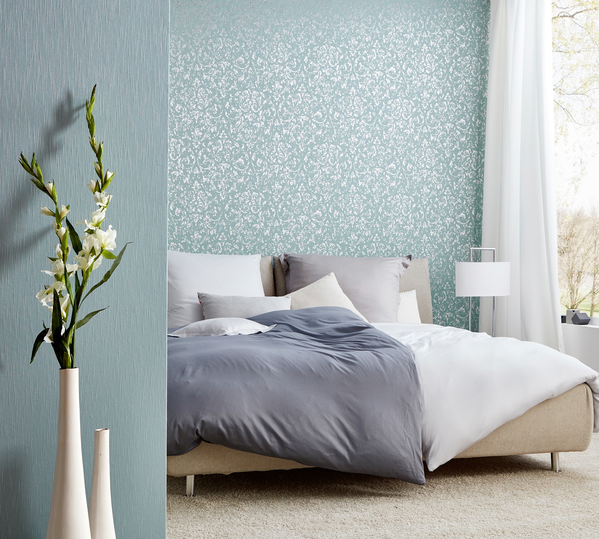 Architects Paper Textiltapete »Metallic Silk«, Barock-matt-glänzend, Ornament Tapete Barock Tapeten Wohnzimmer Schlafzimmer Küche Flur Büro