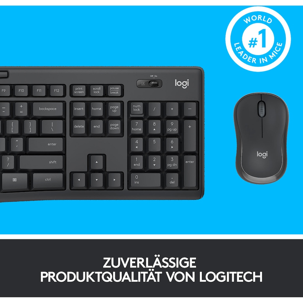 Logitech Tastatur- und Maus-Set »MK295 Silent Wireless Combo«