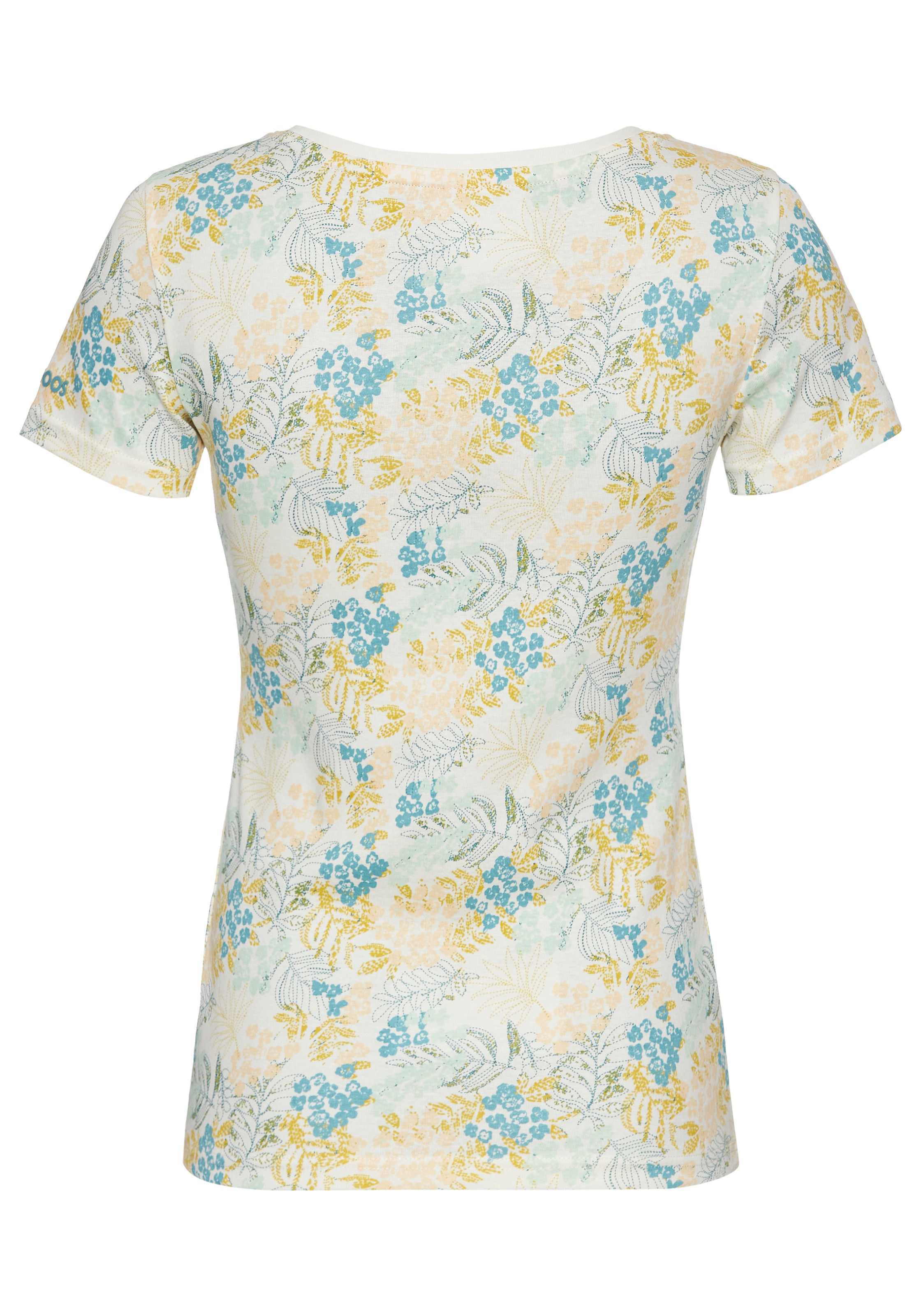 KangaROOS Kurzarmshirt, mit geblümten Allover-Print